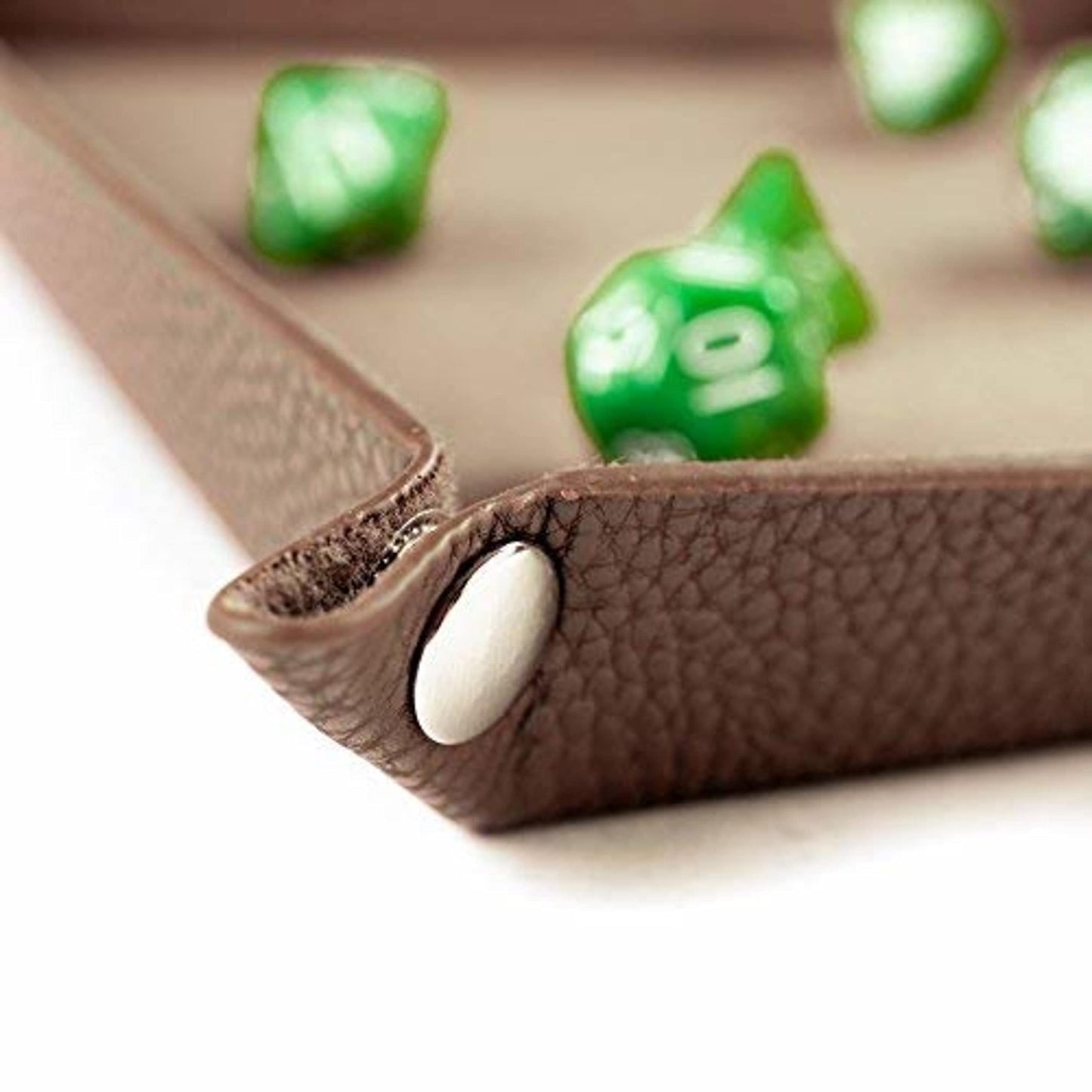 Wiz Dice Folding Dice Tray – 9x9 in Bicast Leather RPG Tray for D&D, Pathfinder, Starfinder