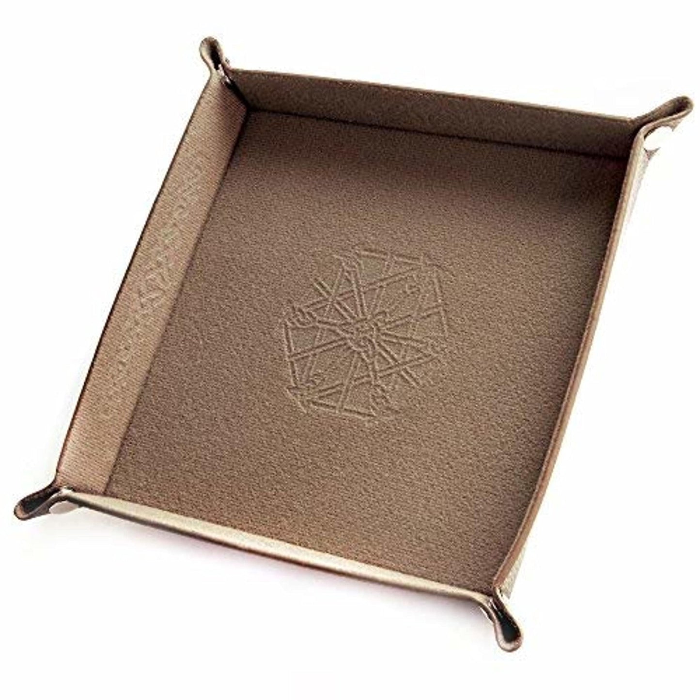 Wiz Dice Folding Dice Tray – 9x9 in Bicast Leather RPG Tray for D&D, Pathfinder, Starfinder