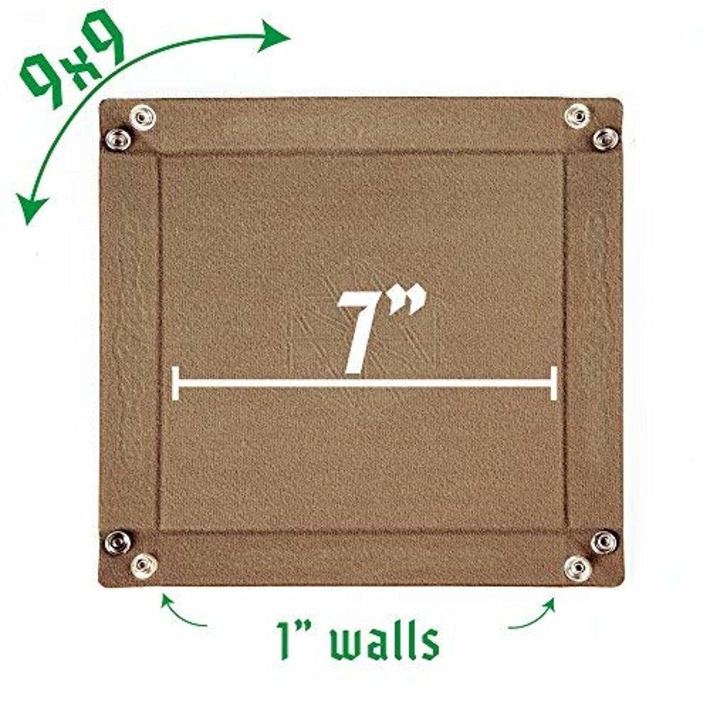 Wiz Dice Folding Dice Tray – 9x9 in Bicast Leather RPG Tray for D&D, Pathfinder, Starfinder