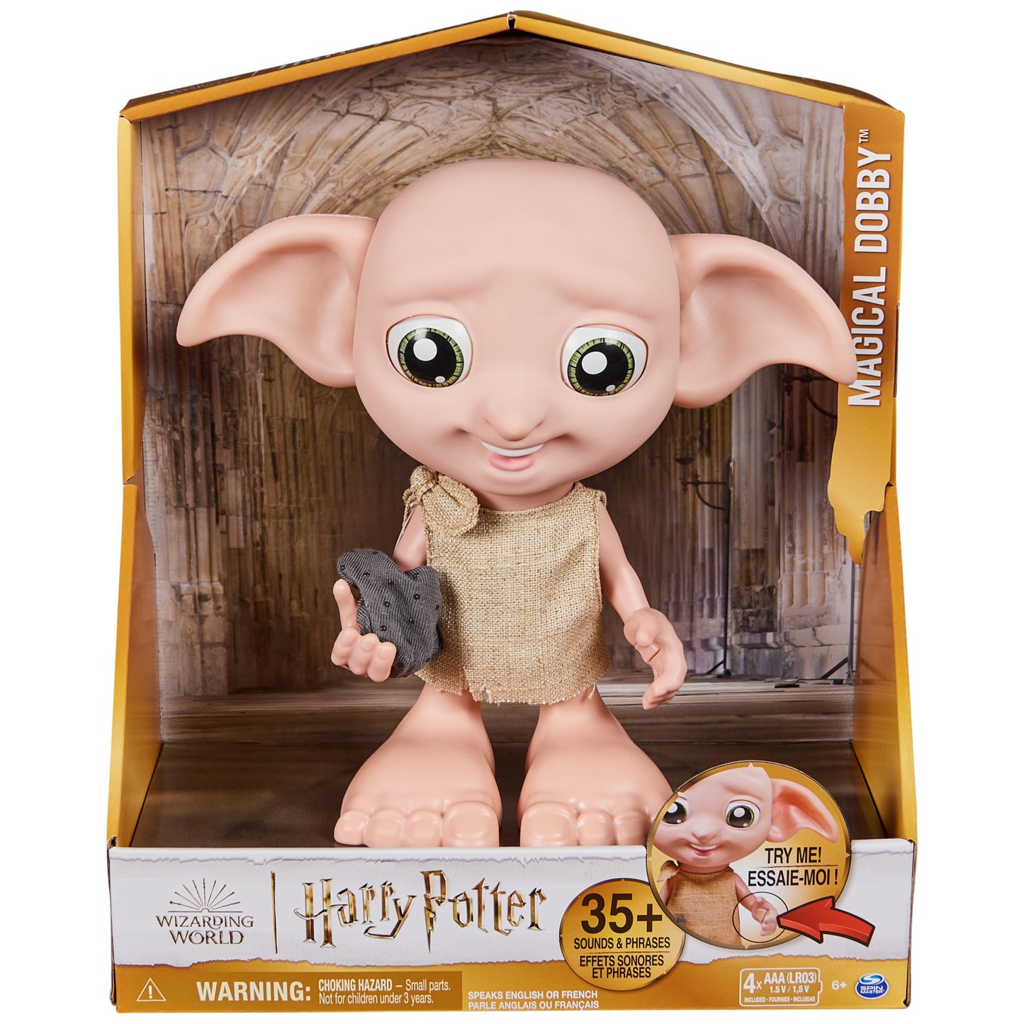 Wizarding World: Interactive Dobby Elf Doll – 8.5-inch, 30+ Sounds & Phrases