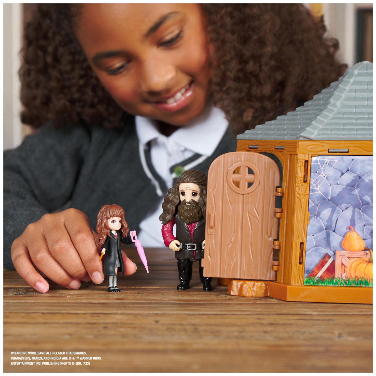 Wizarding World Hagrid's Hut Playset – Magical Minis with 2 Figures and 9 Accessories