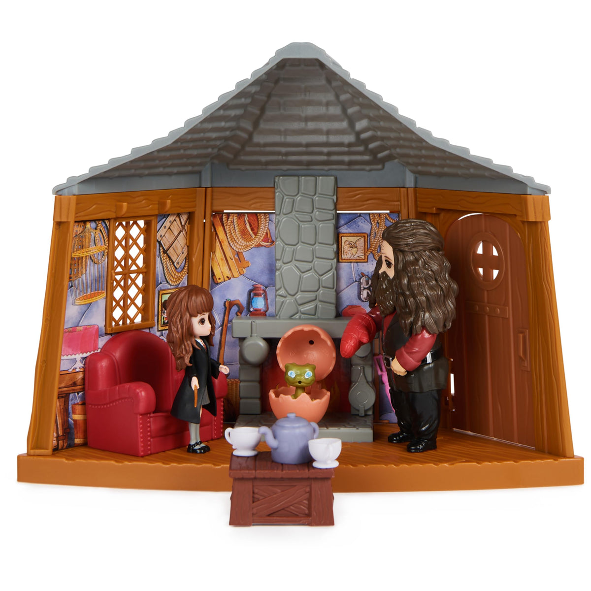 Wizarding World Hagrid's Hut Playset – Magical Minis with 2 Figures and 9 Accessories