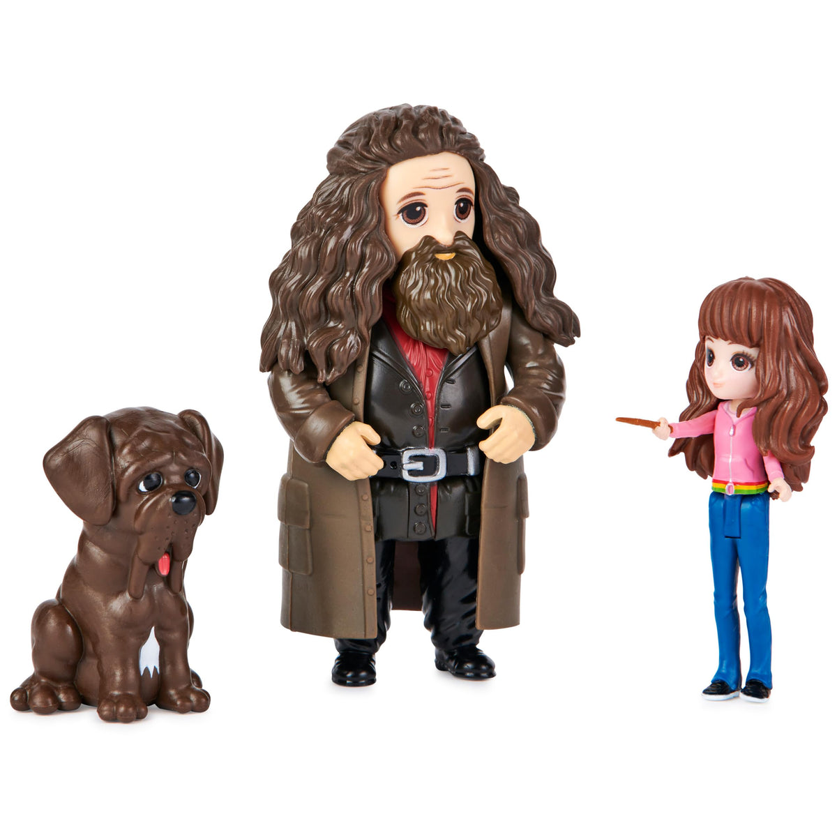 Wizarding World Magical Minis Hermione & Hagrid Friendship Set – 3in Hermione, 4in Hagrid & Fang