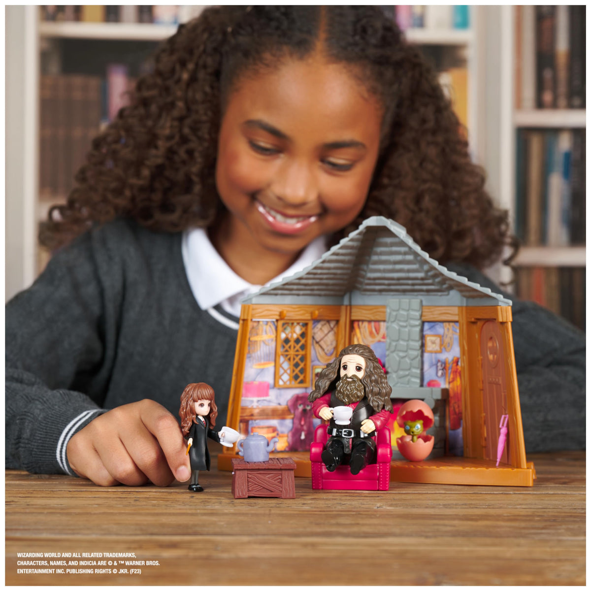Wizarding World Hagrid's Hut Playset – Magical Minis with 2 Figures and 9 Accessories