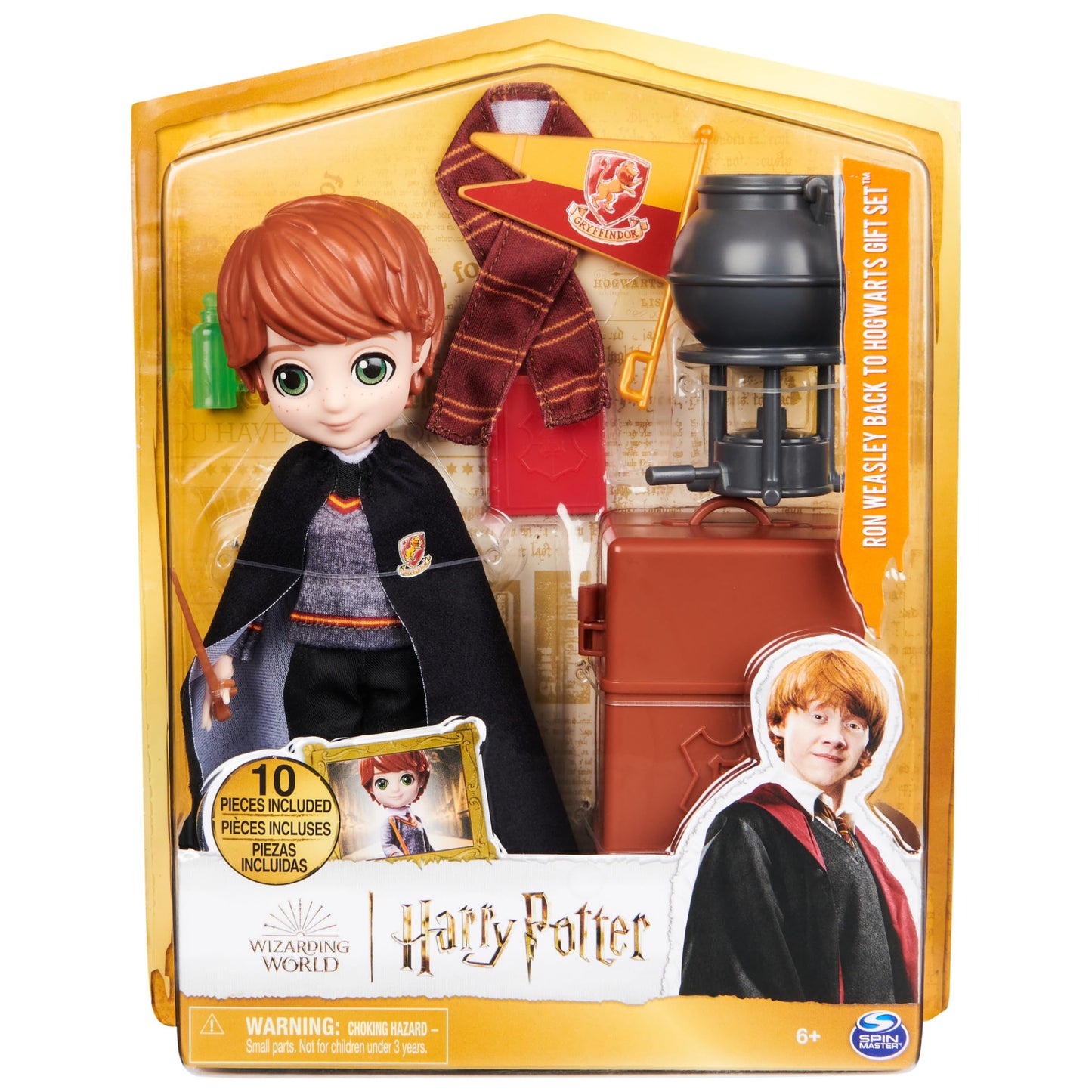 Wizarding World Ron Weasley 8-Inch Doll – Back to Hogwarts 12-Piece Gift Set with Accessories