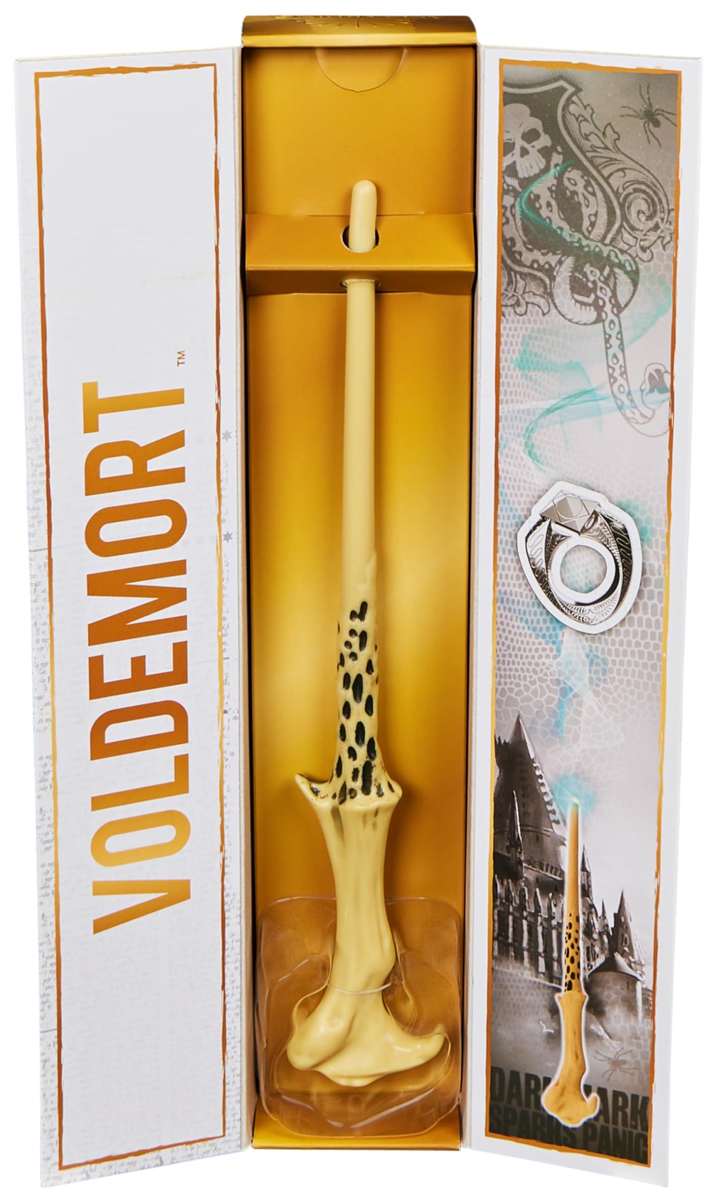 Wizarding World Voldemort Wand – 12-Inch Magical Collector with Stand & Die-Cast Icon