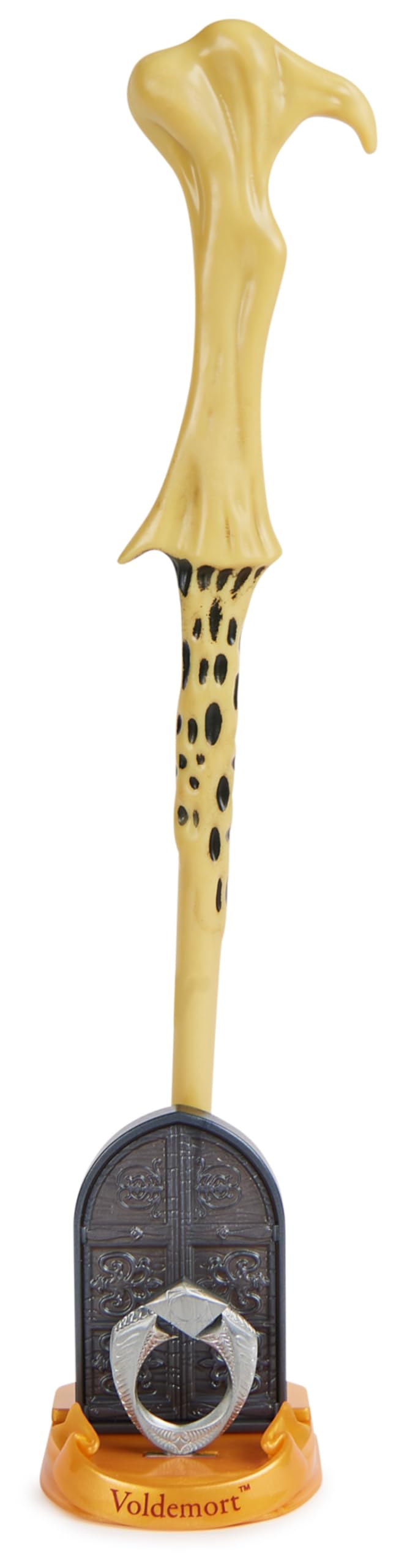 Wizarding World Voldemort Wand – 12-Inch Magical Collector with Stand & Die-Cast Icon