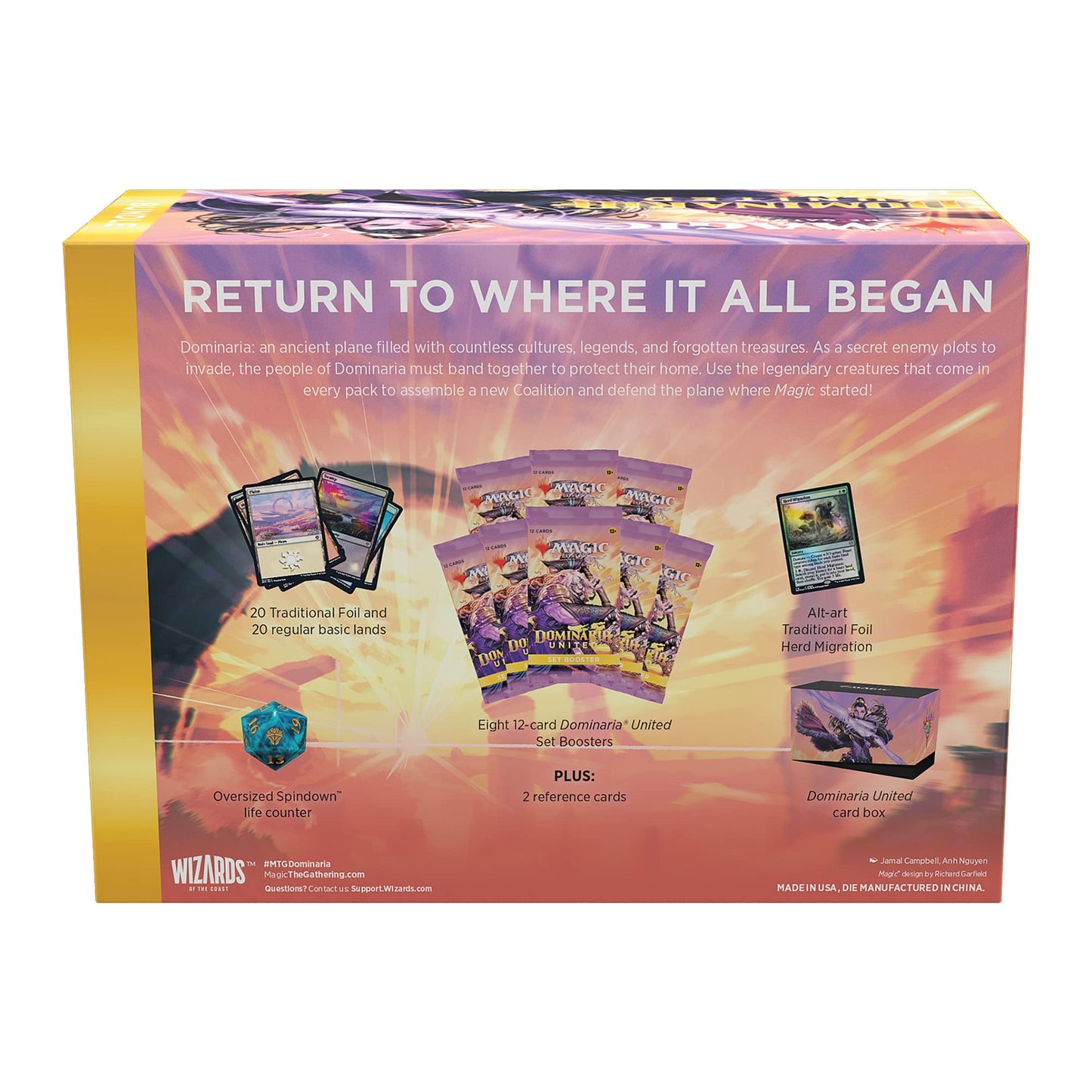Dominaria United Bundle | 8 Set Boosters + Exclusive Accessories | Wizards of the Coast MTG