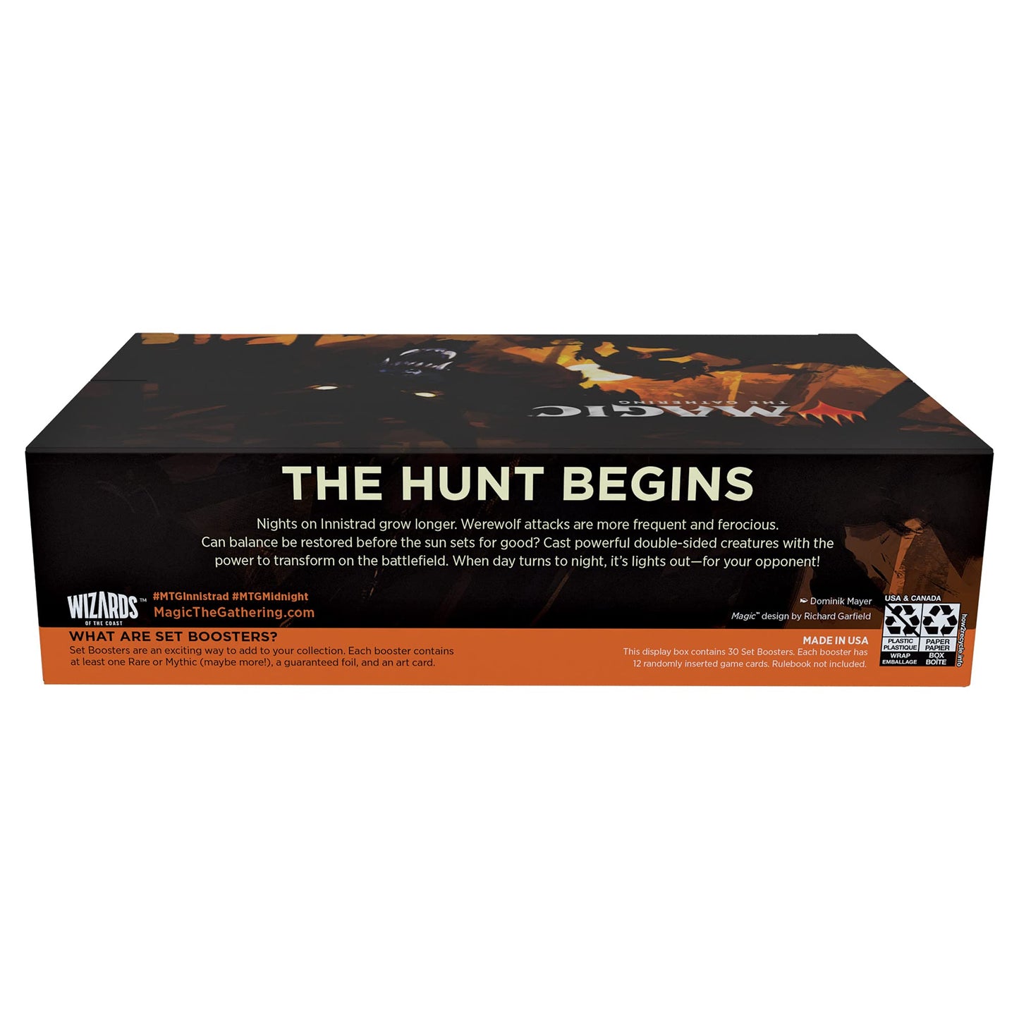Magic: The Gathering Innistrad: Midnight Hunt Set Booster Box – 30-Pack with 12-Card Boosters