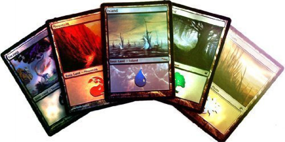 MTG Foil Lands Assortment – 20 Basic Lands (4 Forest, 4 Island, 4 Mountain, 4 Plains, 4 Swamp) | Wizards of the Coast