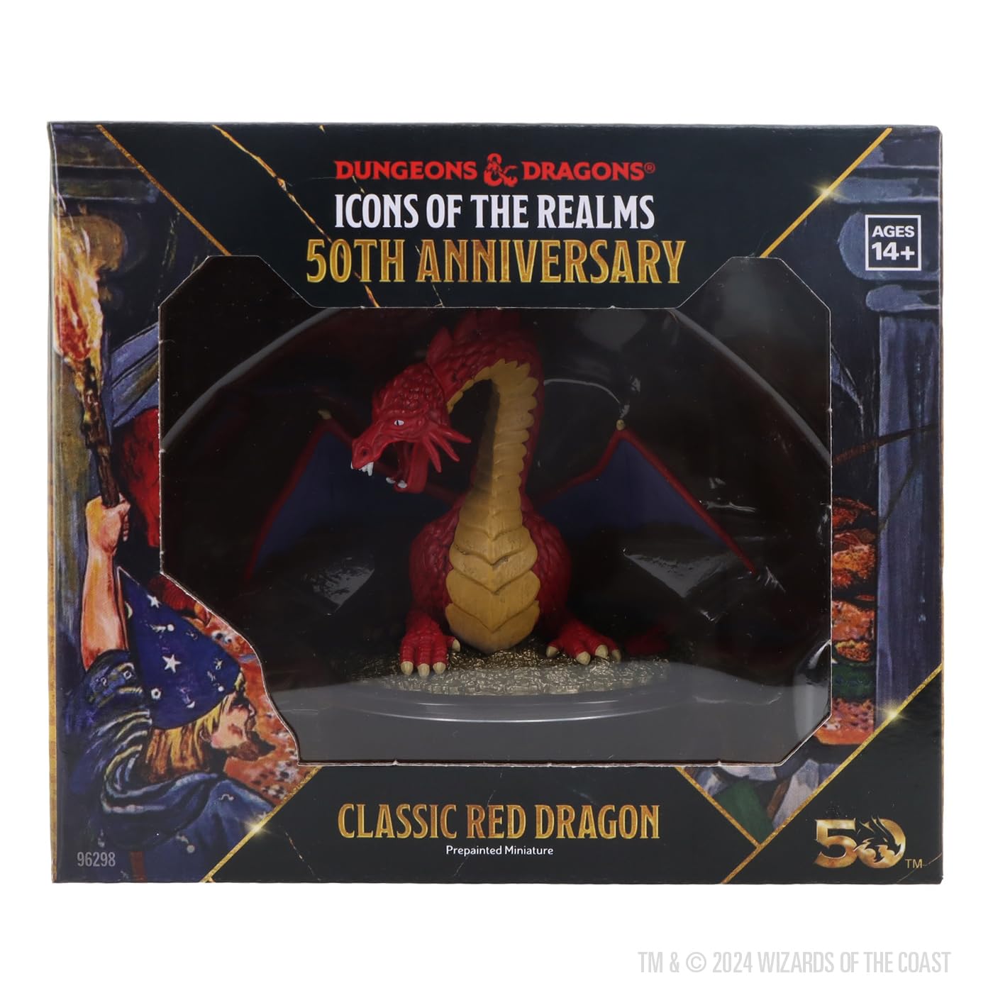 WizKids D&D Icons of The Realms: 50th Anniversary - Classic Red Dragon Boxed Miniature