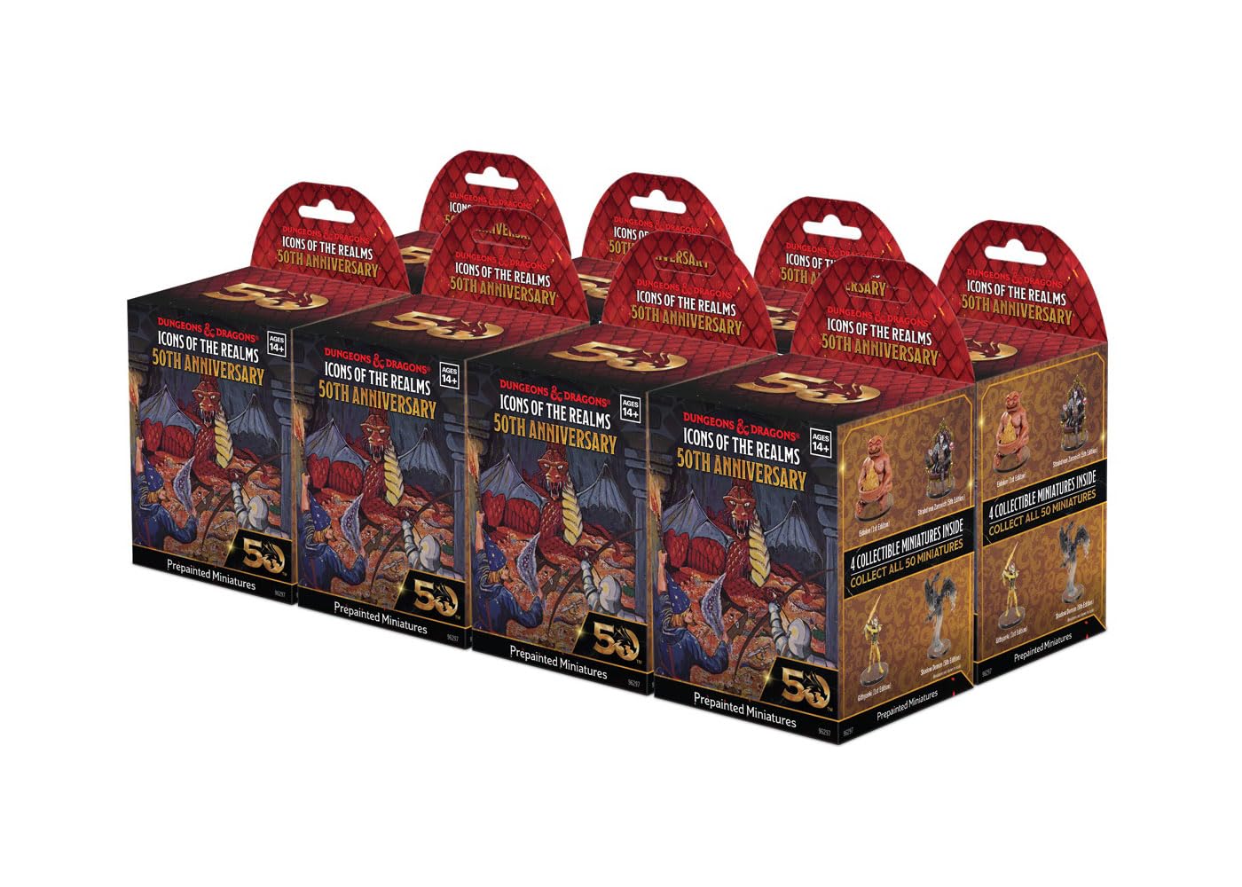 WizKids D&D Icons of the Realms 50th Anniversary Booster Brick – 8-Count Set