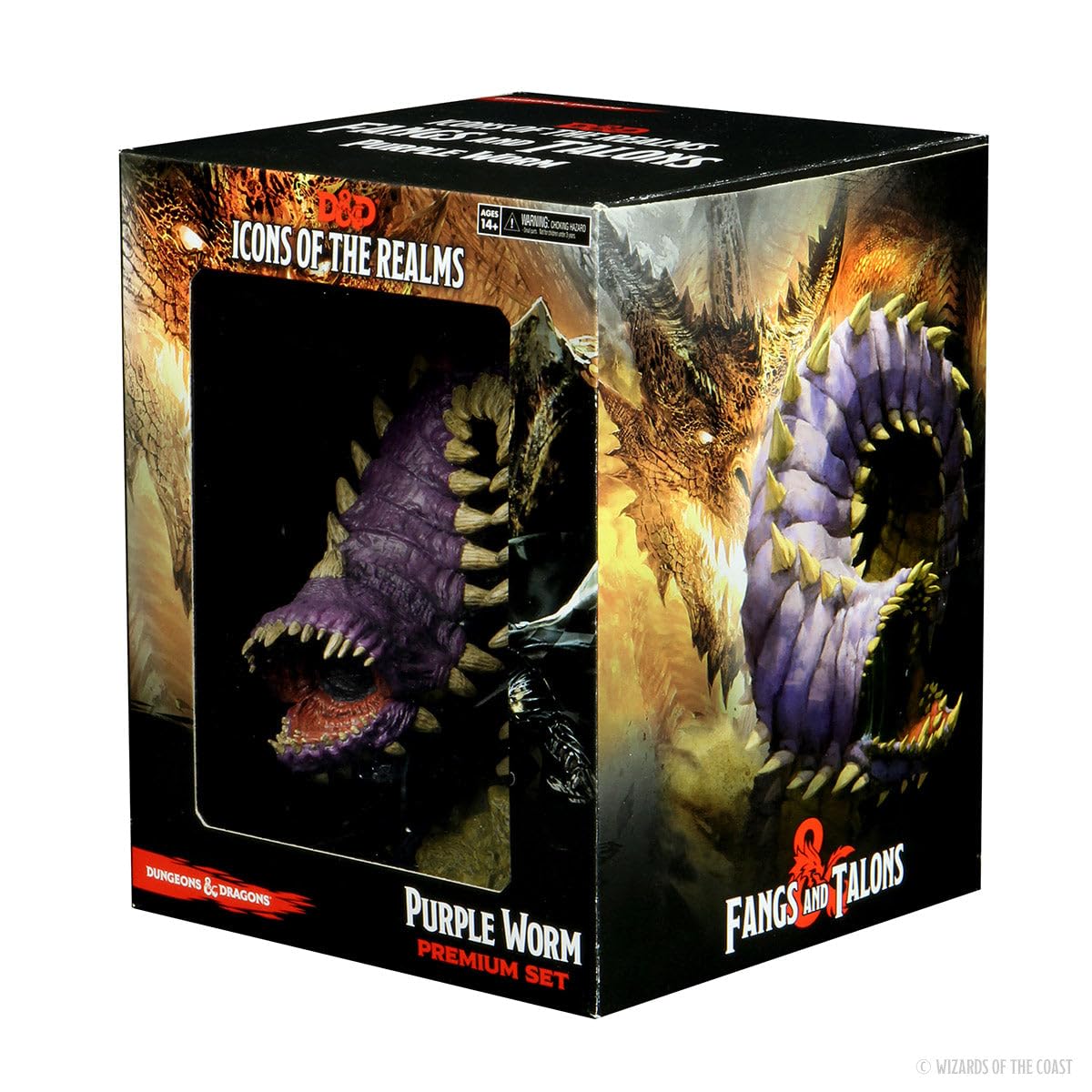 WizKids D&D Icons of The Realms: Fangs and Talons - Purple Worm Premium Set
