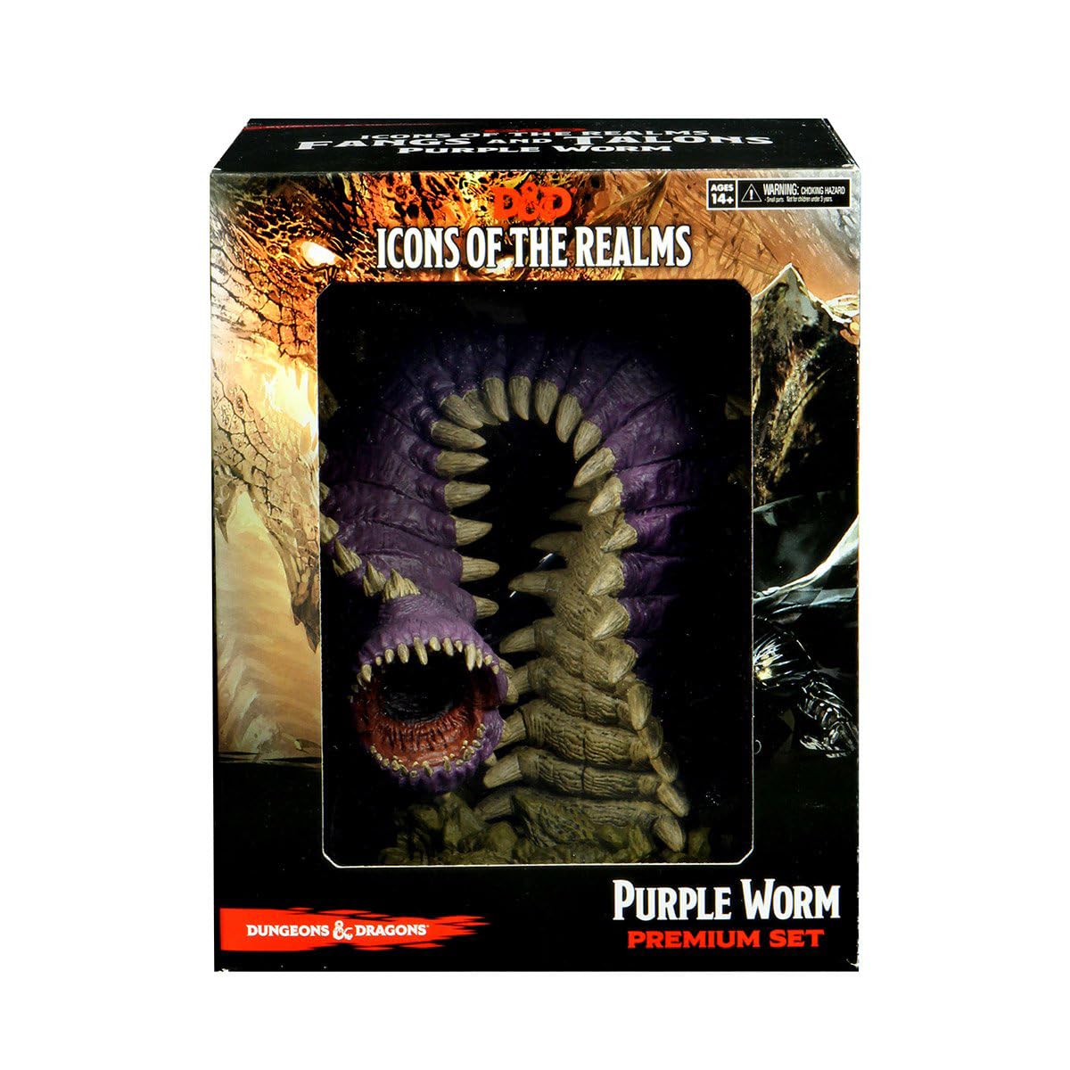 WizKids D&D Icons of The Realms: Fangs and Talons - Purple Worm Premium Set