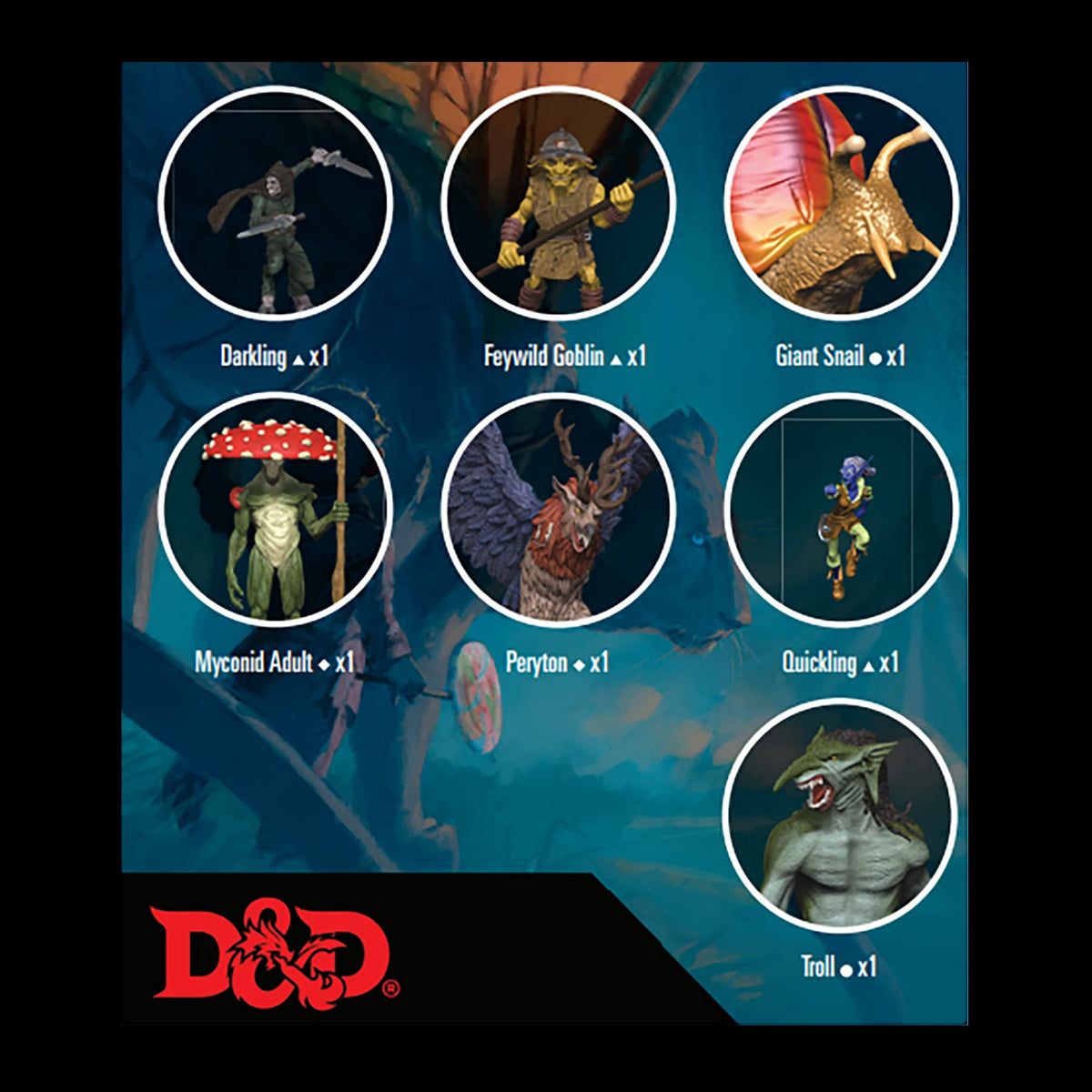 WizKids D&D Idols of the Realms: The Wild Beyond The Witchlight 2D Set 1 – 12 Acrylic Miniatures | RPG