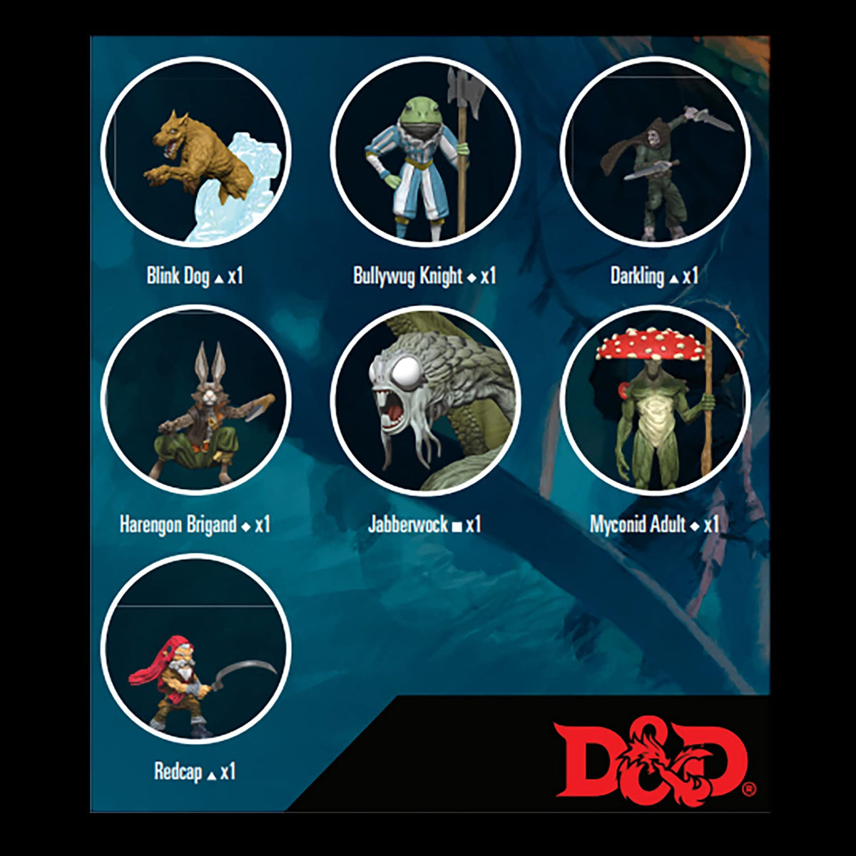 WizKids D&D Idols of the Realms: The Wild Beyond The Witchlight 2D Set 1 – 12 Acrylic Miniatures | RPG