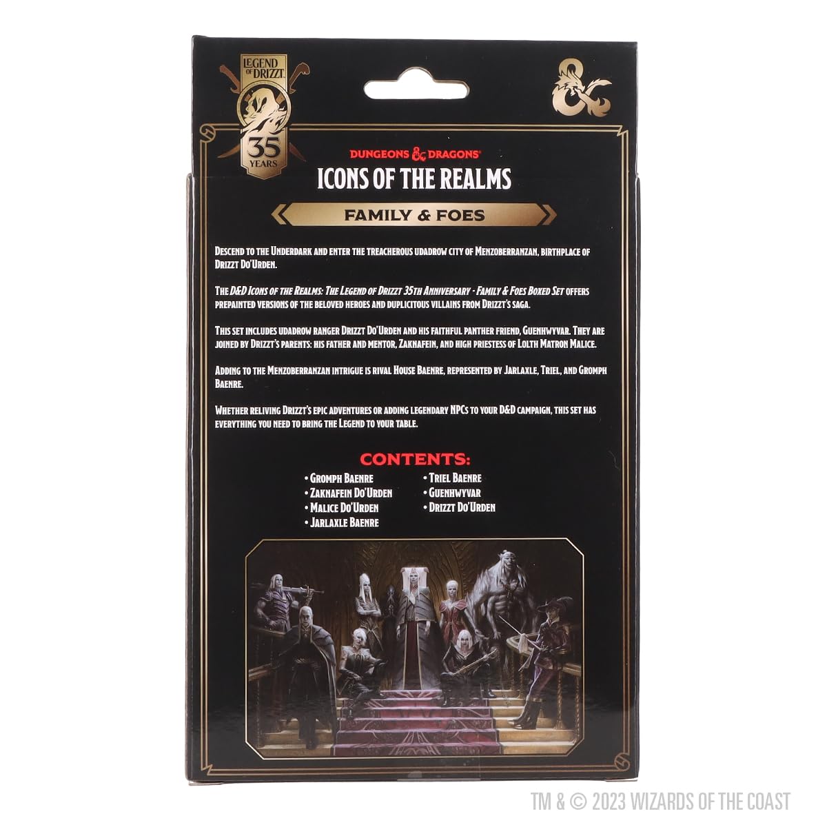 WizKids D&D The Legend of Drizzt 35th Anniversary – Family & Foes Boxed Set | Prepainted Miniatures