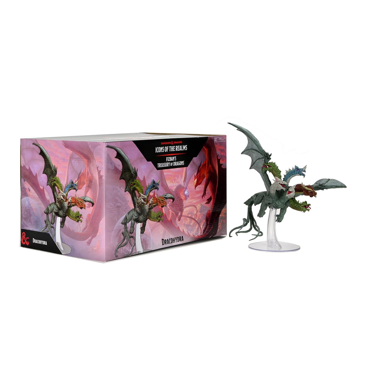 WizKids D&D Icons of the Realms Dracohydra Gargantuan Miniature | Fizban's Treasury Set 22