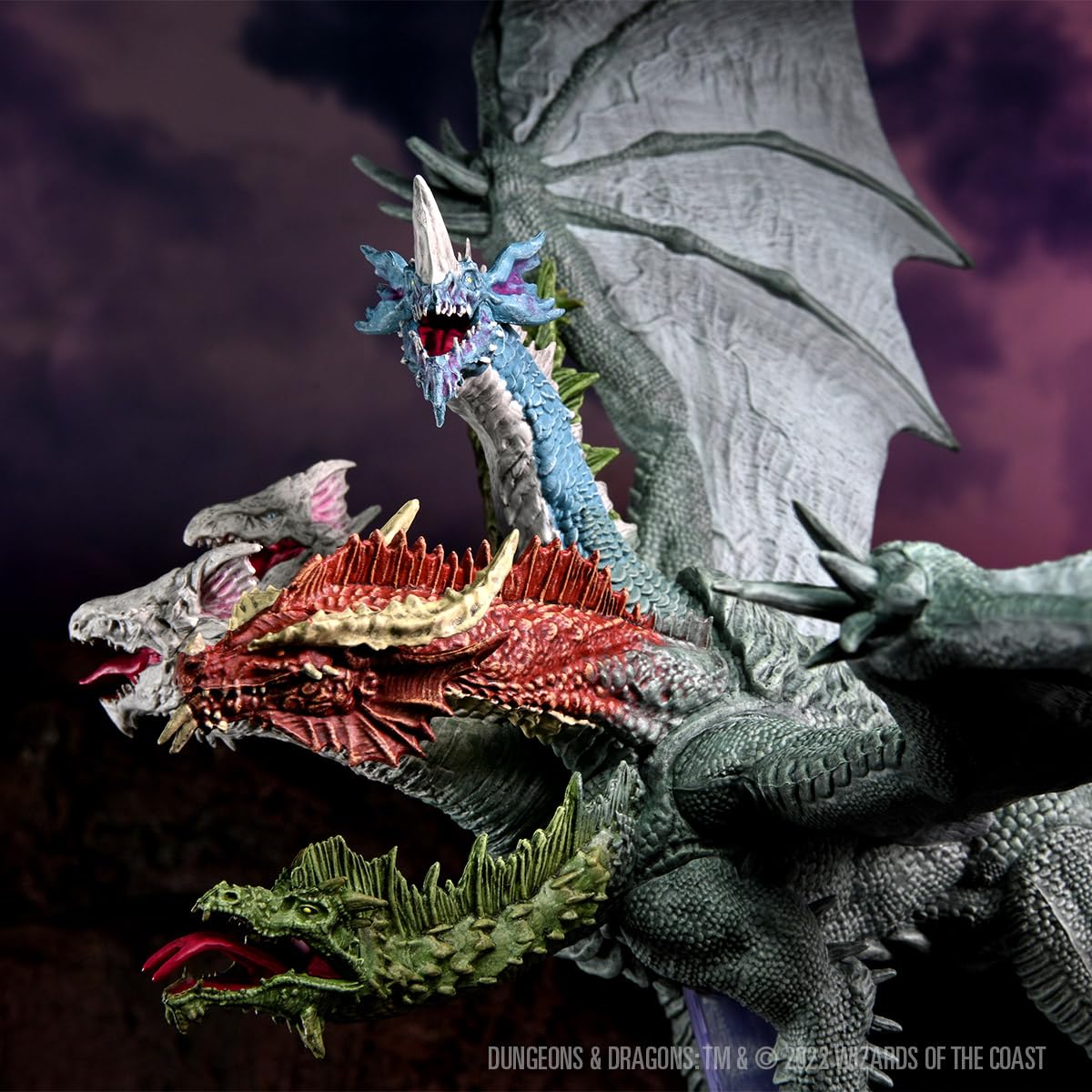 WizKids D&D Icons of the Realms Dracohydra Gargantuan Miniature | Fizban's Treasury Set 22