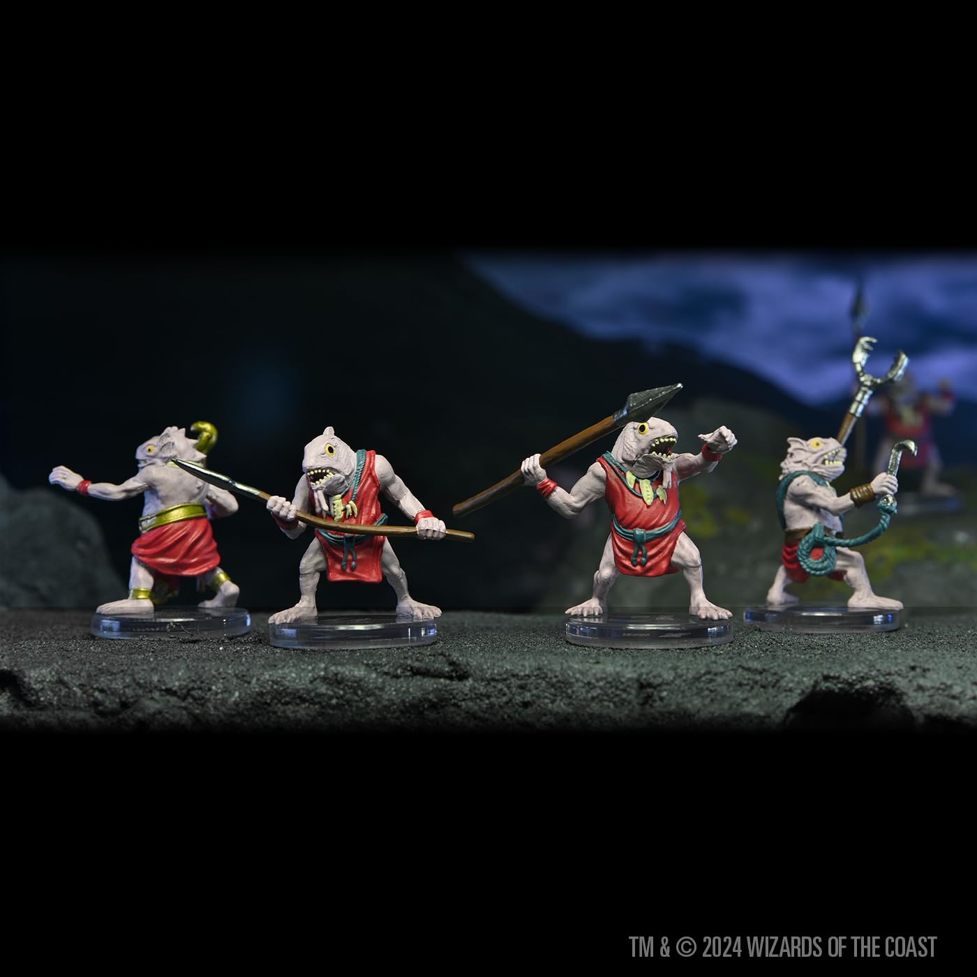 WizKids D&D Icons of The Realms: Kuo-Toa Warband – 5 Miniatures for Encounters