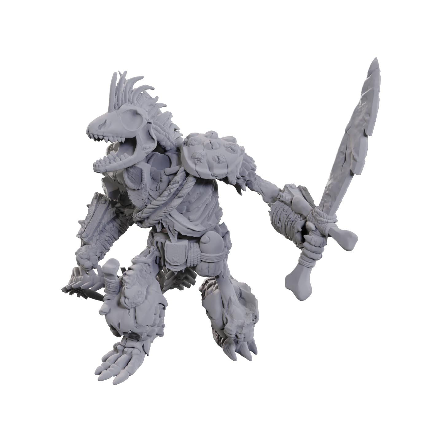 WizKids Nolzur's Lizardfolk Skeleton Miniature – Unpainted, Wave 23