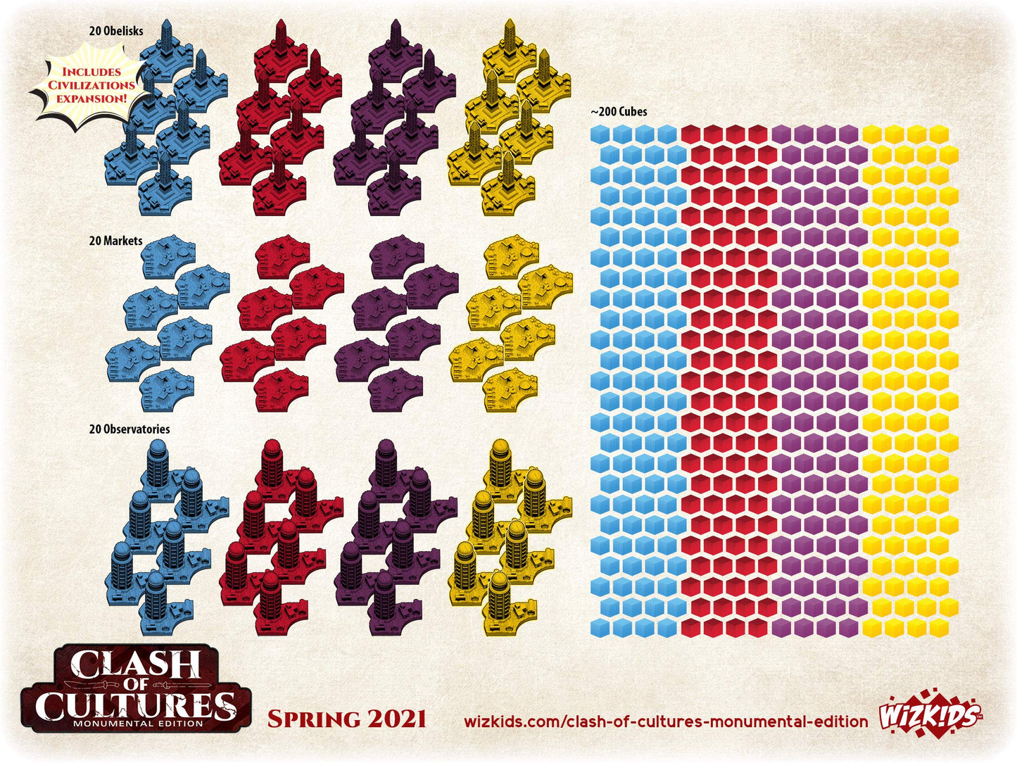 Clash of Cultures: Monumental Edition – WizKids Board Game