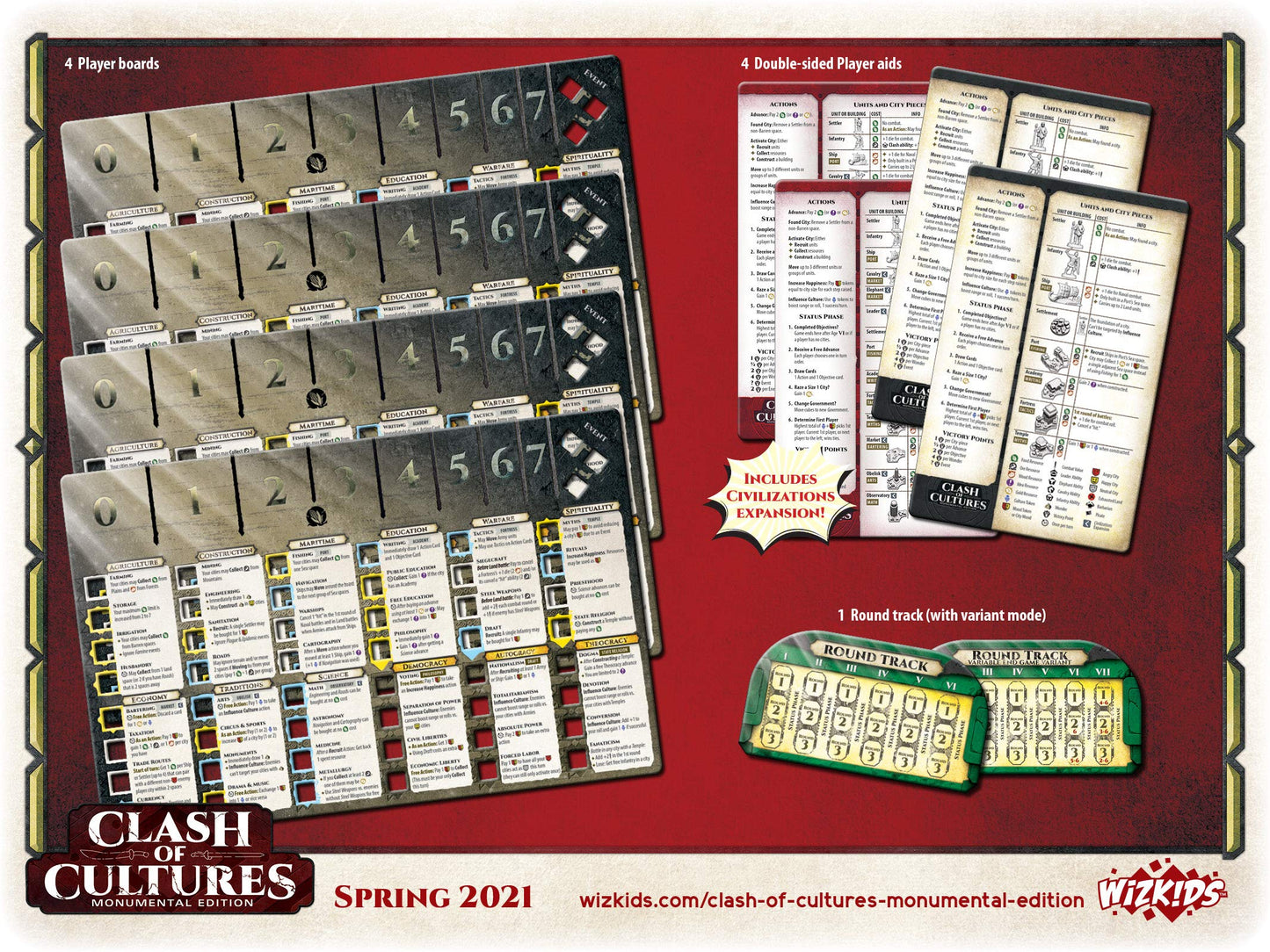 Clash of Cultures: Monumental Edition – WizKids Board Game