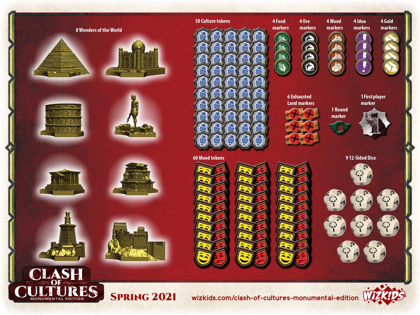 Clash of Cultures: Monumental Edition – WizKids Board Game