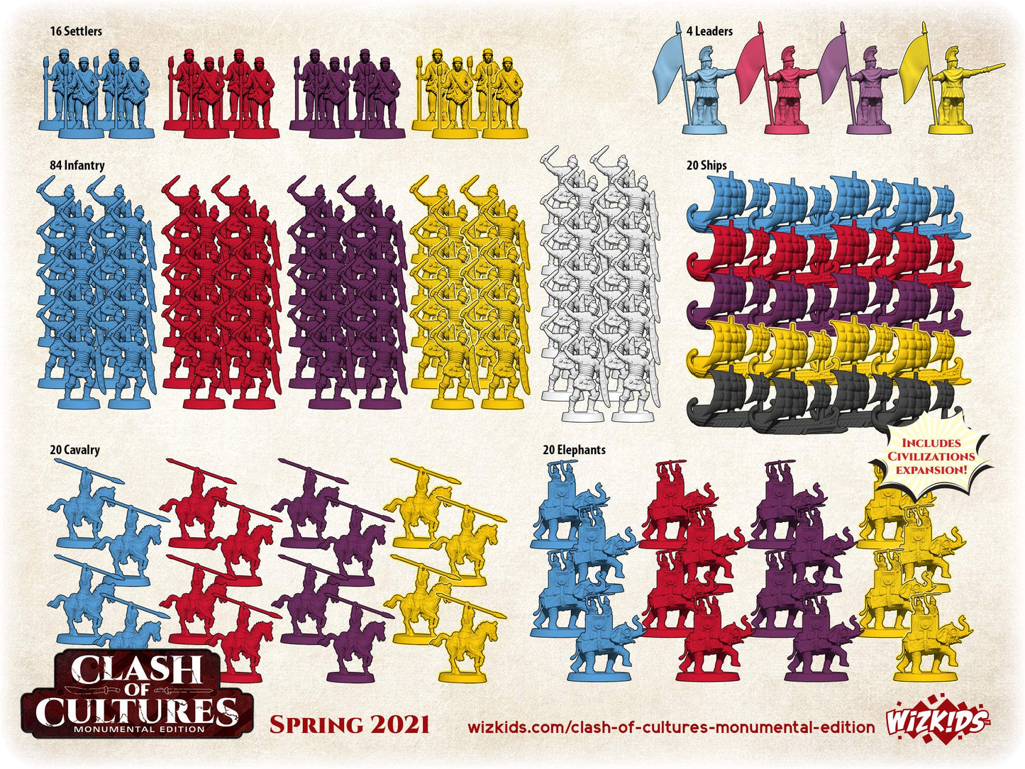 Clash of Cultures: Monumental Edition – WizKids Board Game
