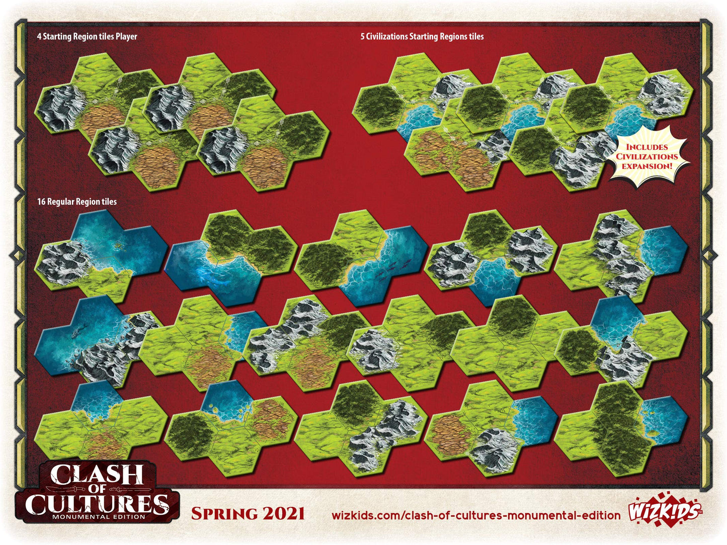 Clash of Cultures: Monumental Edition – WizKids Board Game