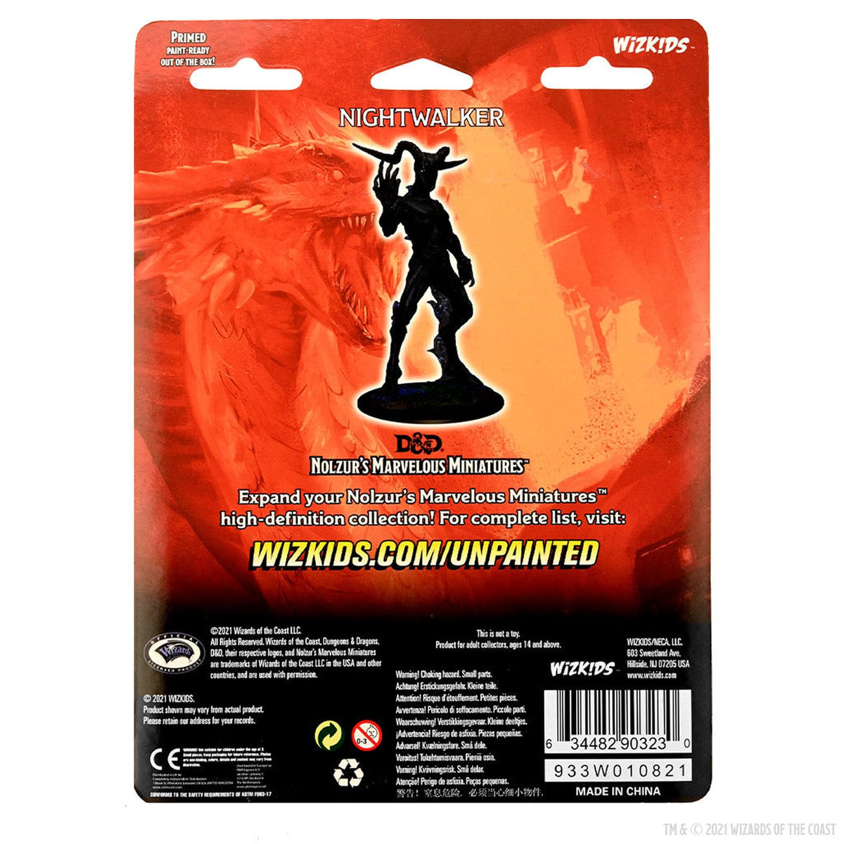 WizKids D&D Nolzur's Marvelous Nightwalker Miniature – Unpainted Figure for RPGs