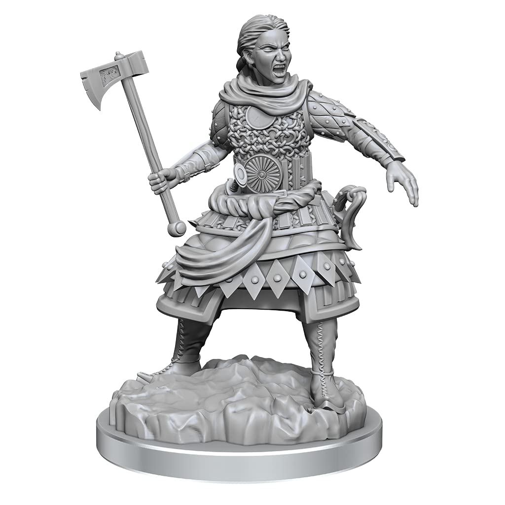 WizKids Nolzur's Marvelous Miniatures: Human Fighter (Unpainted, Ready to Paint)