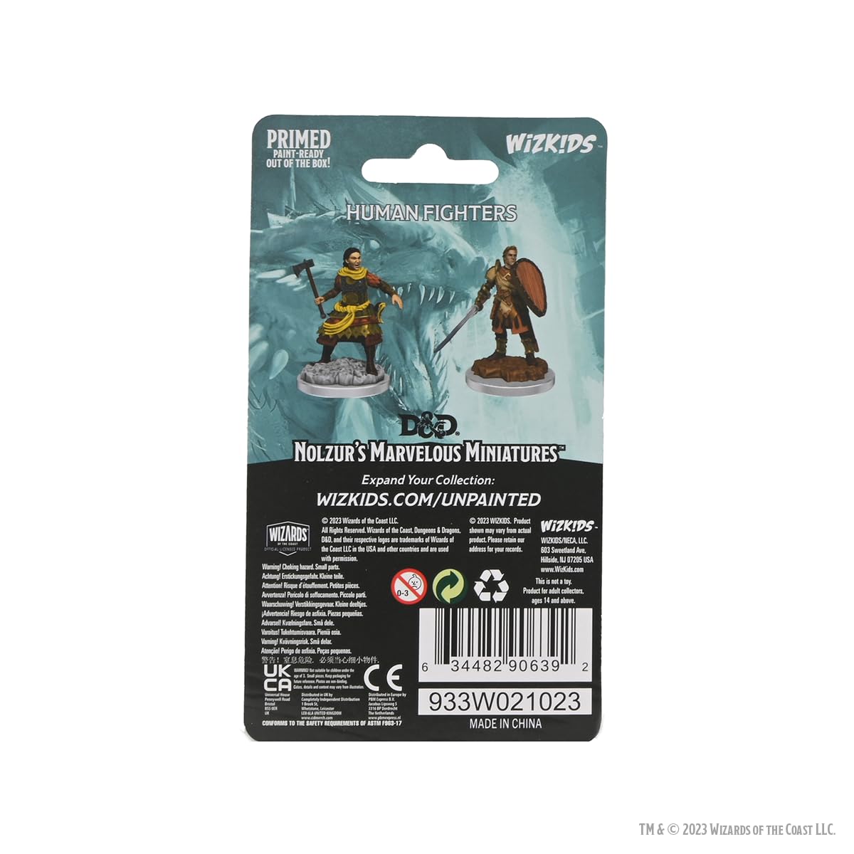 WizKids Nolzur's Marvelous Miniatures: Human Fighter (Unpainted, Ready to Paint)