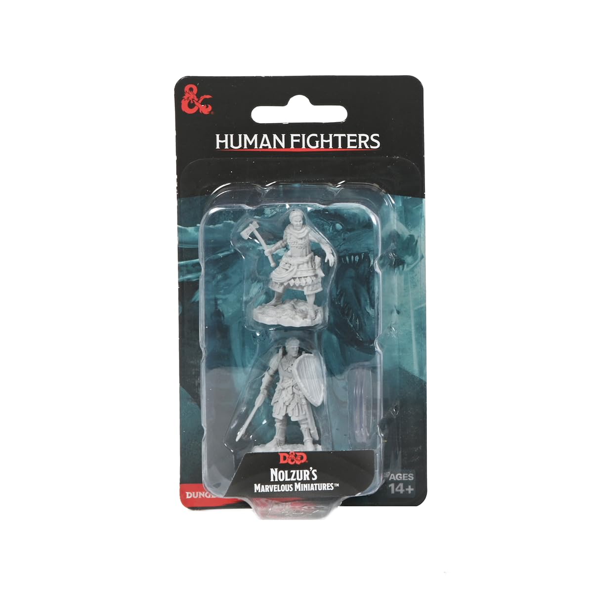 WizKids Nolzur's Marvelous Miniatures: Human Fighter (Unpainted, Ready to Paint)