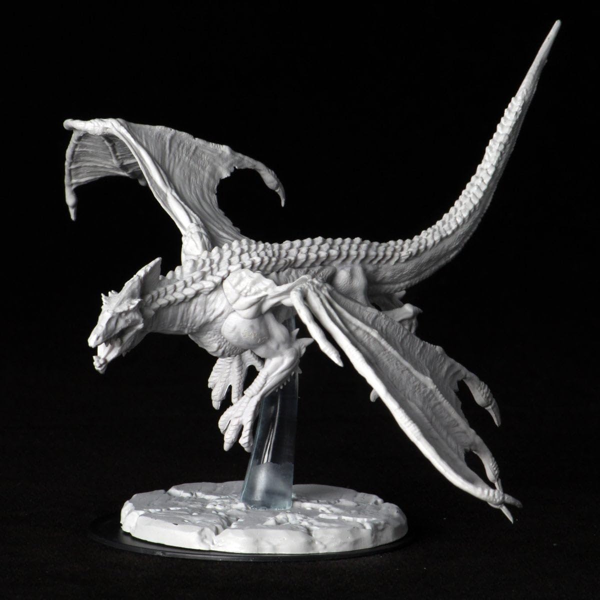 WizKids Nolzur's Marvelous Miniatures: Young White Dragon – Primed & Ready to Paint