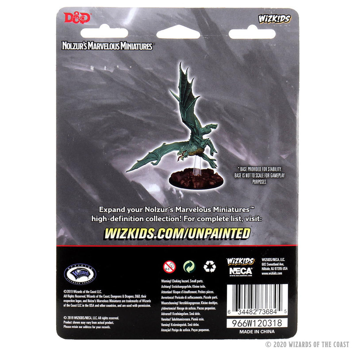 WizKids Nolzur's Marvelous Miniatures: Young Green Dragon – Primed & Ready to Paint