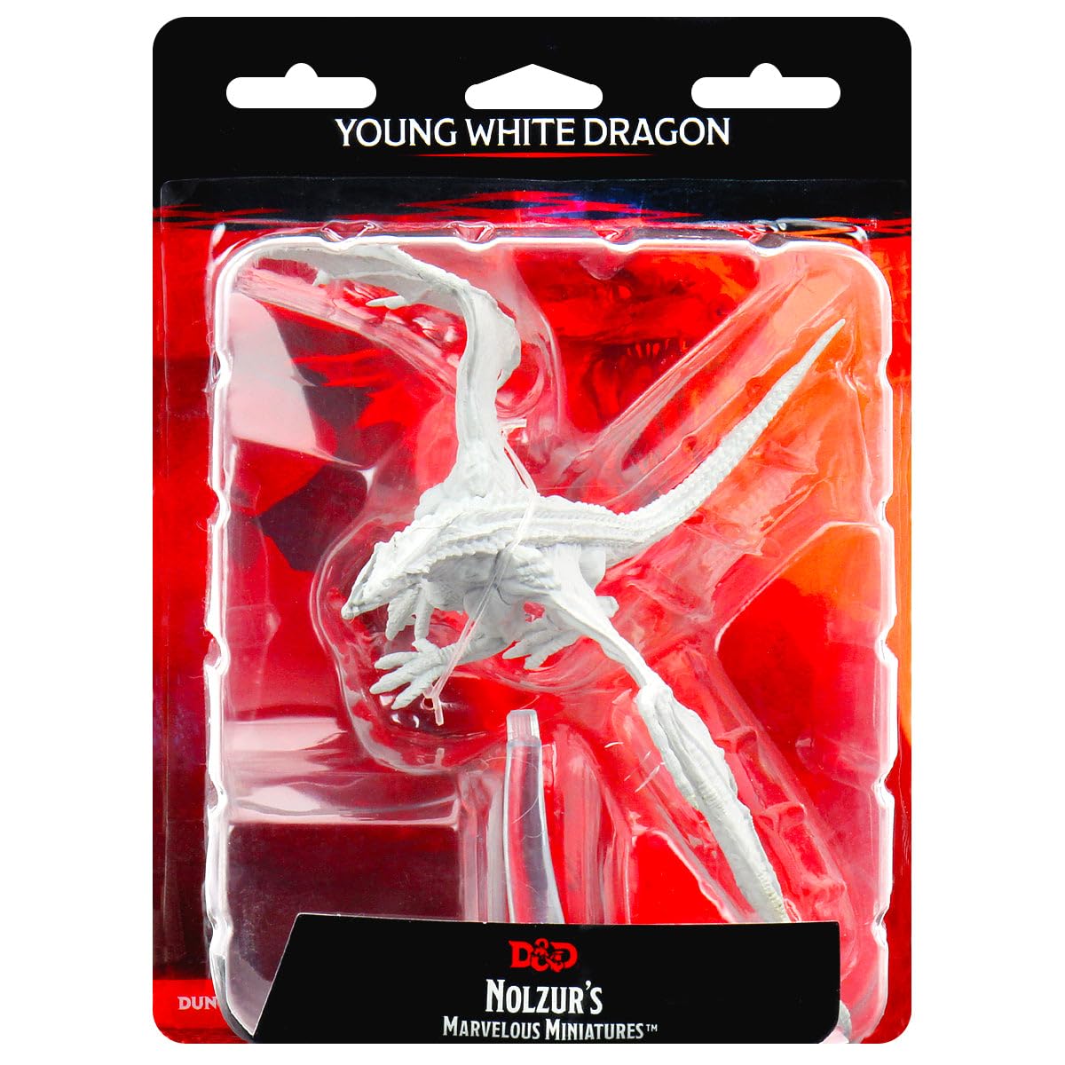 WizKids Nolzur's Marvelous Miniatures: Young White Dragon – Primed & Ready to Paint