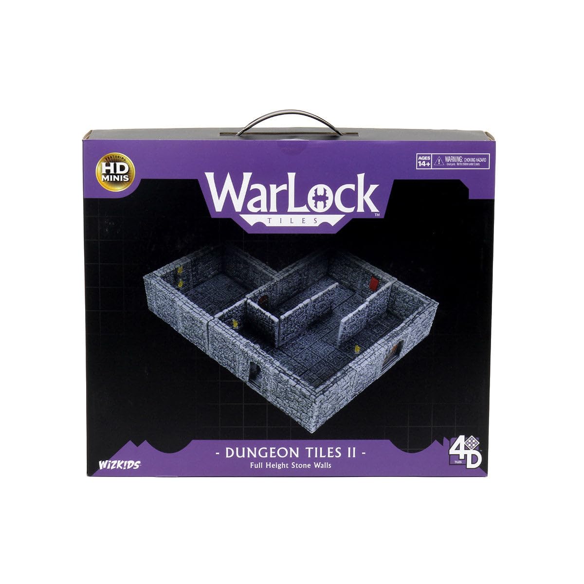 WizKids Warlock Tiles Base Set – Dungeon Tiles II: Full Height Stone Walls