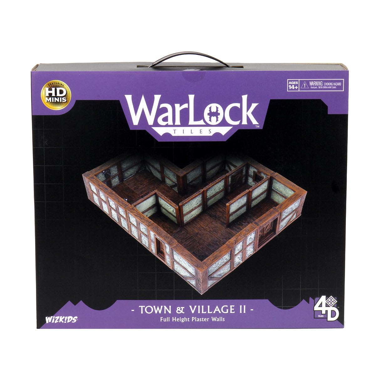 WizKids Warlock Tiles: Base Set Town & Village II Full Height Plaster Walls