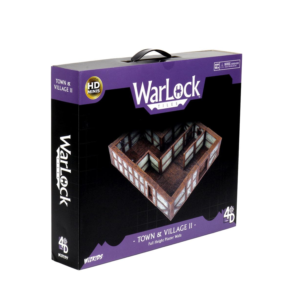 WizKids Warlock Tiles: Base Set Town & Village II Full Height Plaster Walls