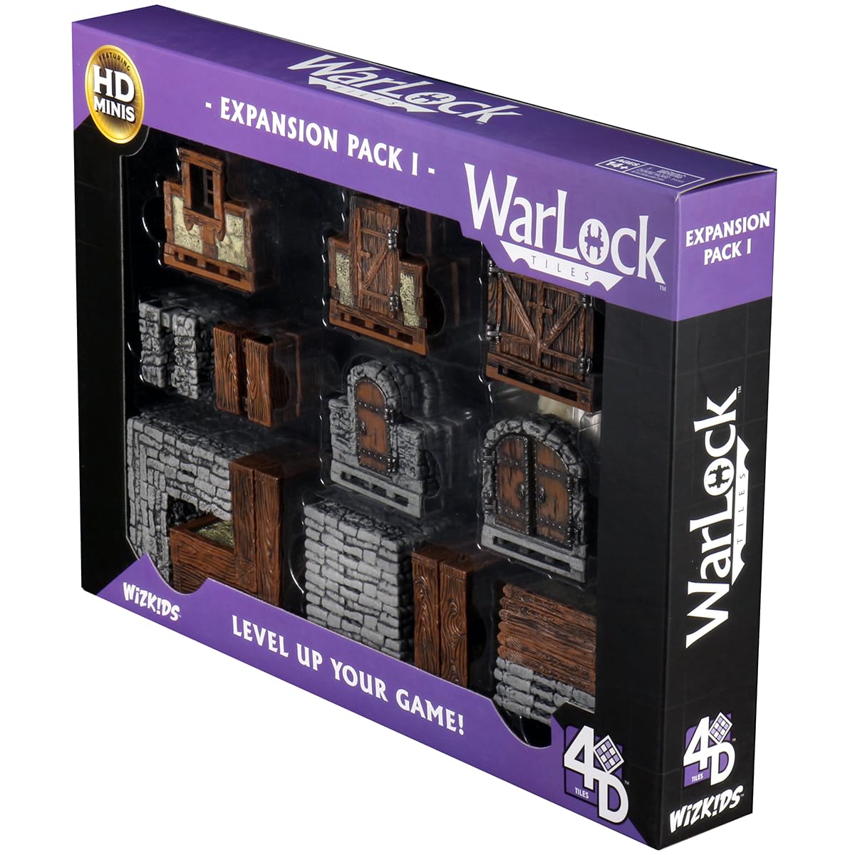 WizKids Warlock Tiles Expansion Pack I — Modular Grid, Dual-Sided Terrain
