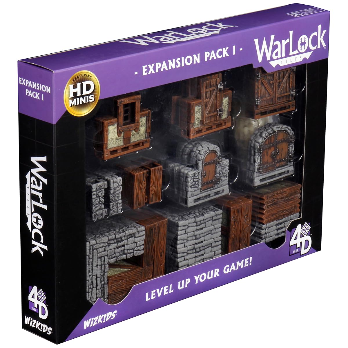 WizKids Warlock Tiles Expansion Pack I — Modular Grid, Dual-Sided Terrain