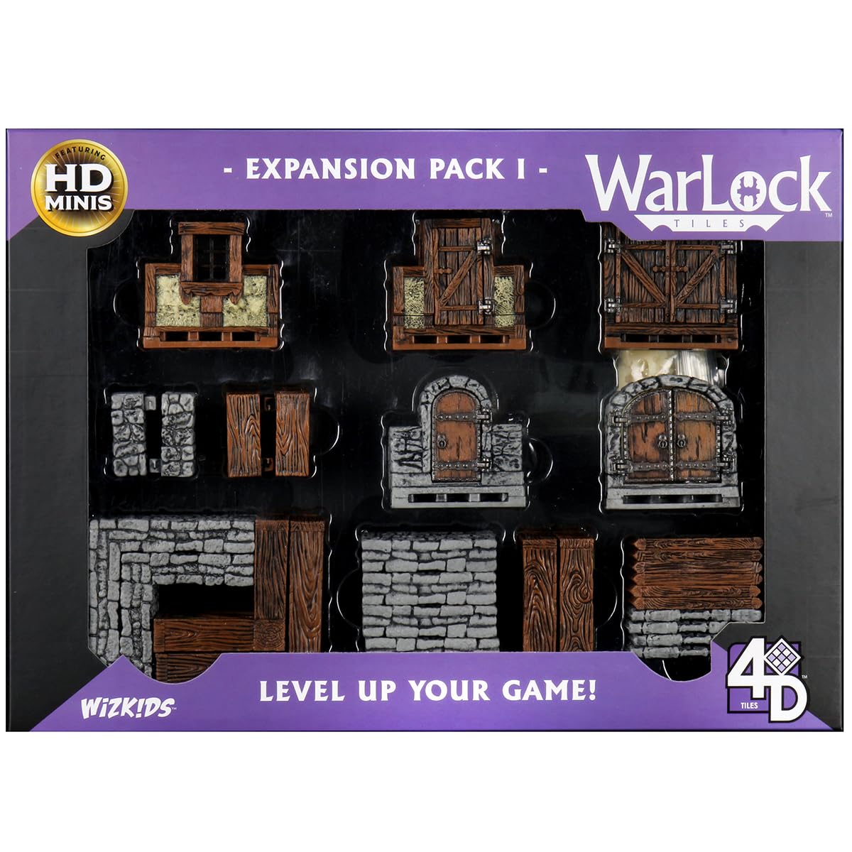 WizKids Warlock Tiles Expansion Pack I — Modular Grid, Dual-Sided Terrain