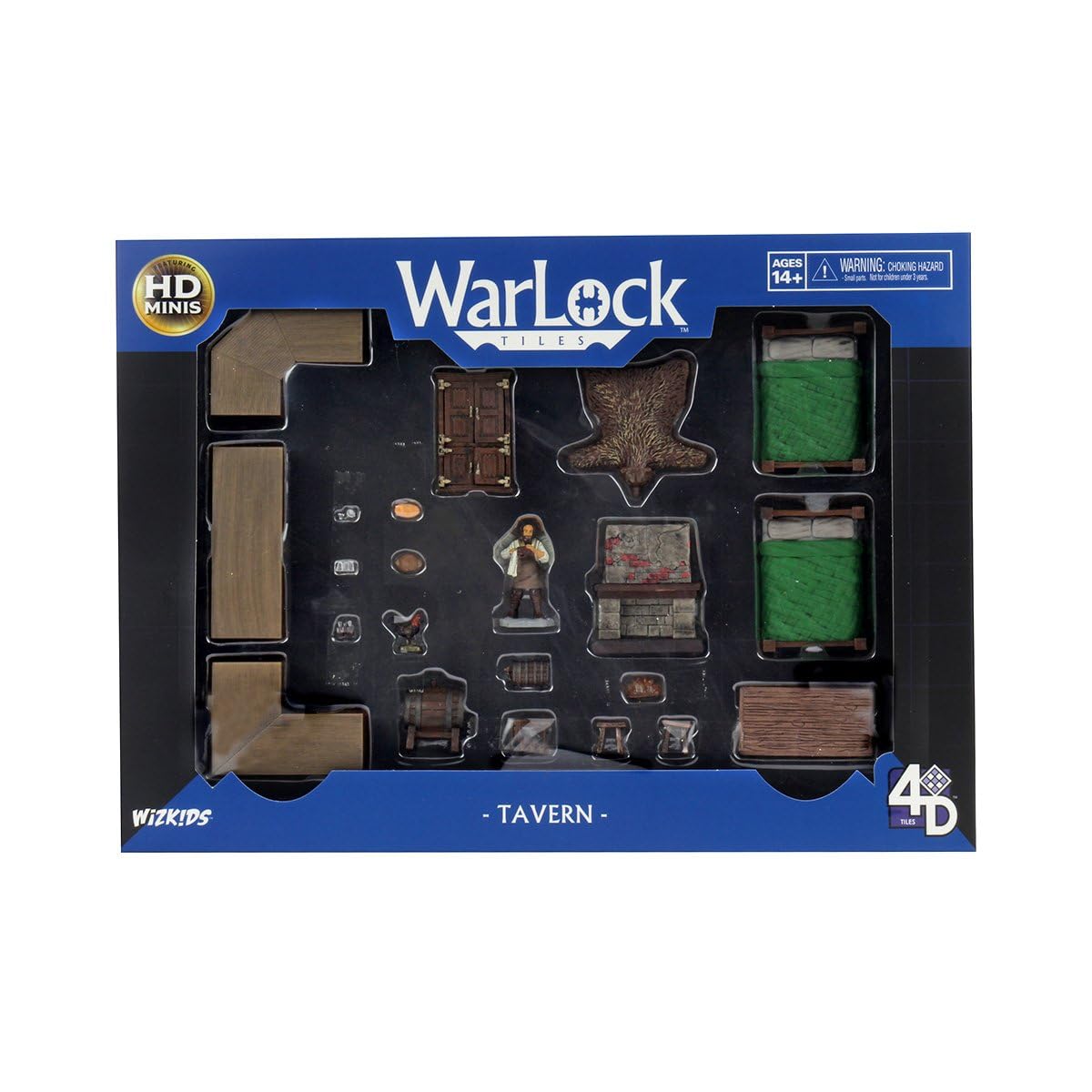 WizKids Warlock Tiles: Tavern Accessory – Modular, Cozy Bar Scene