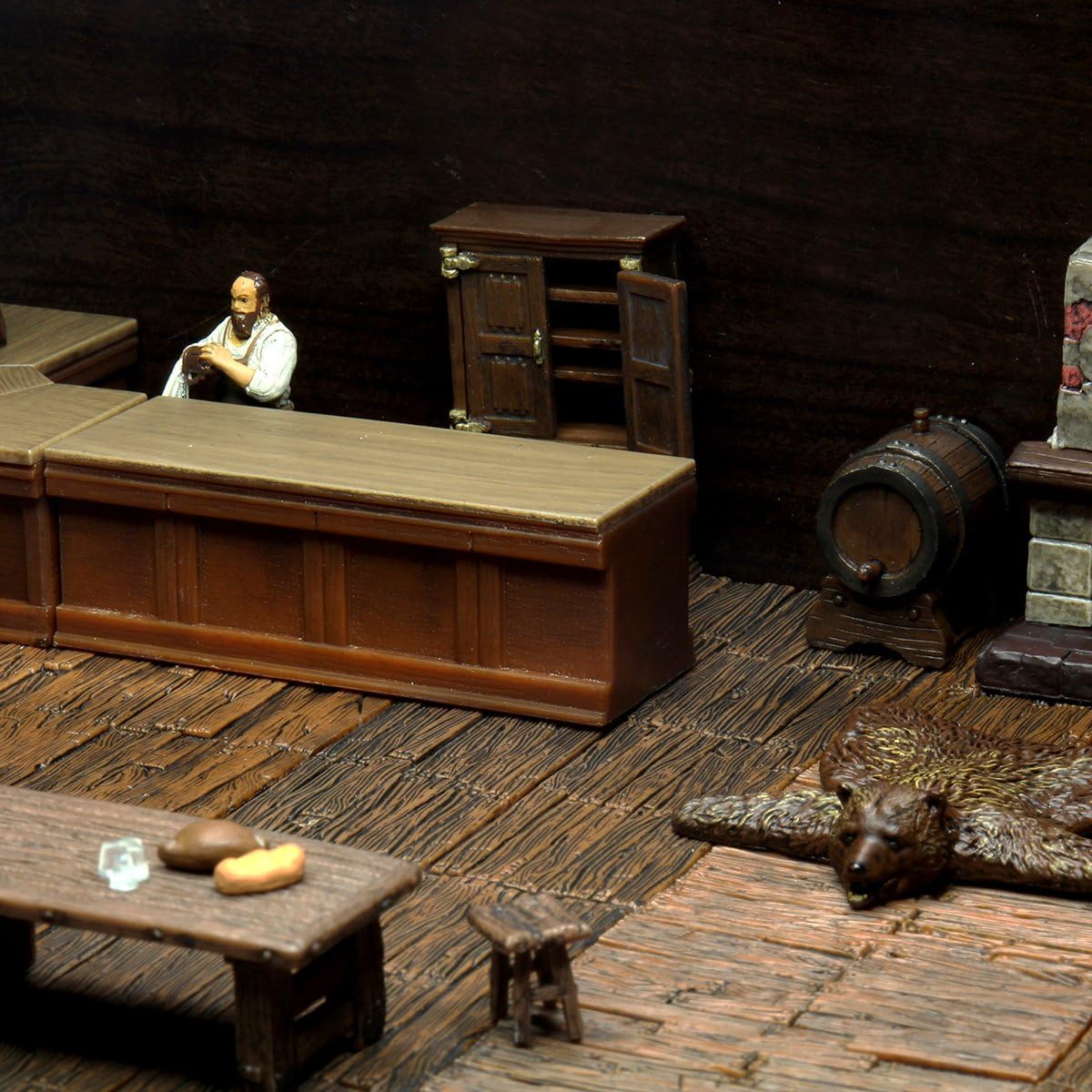WizKids Warlock Tiles: Tavern Accessory – Modular, Cozy Bar Scene
