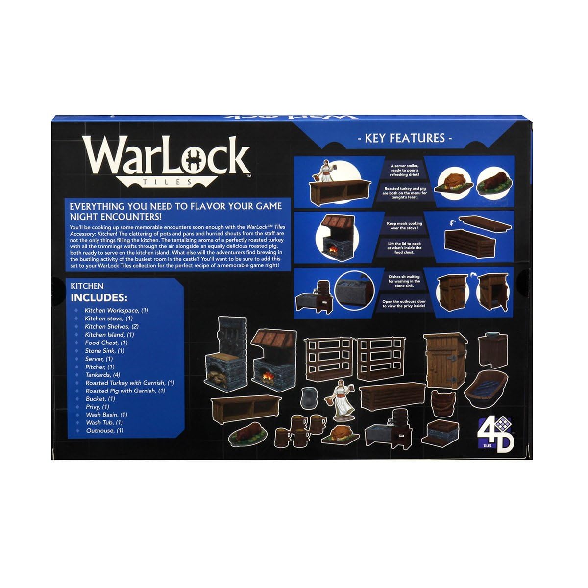 WizKids Warlock Tiles Kitchen Accessory for Fantasy RPGs