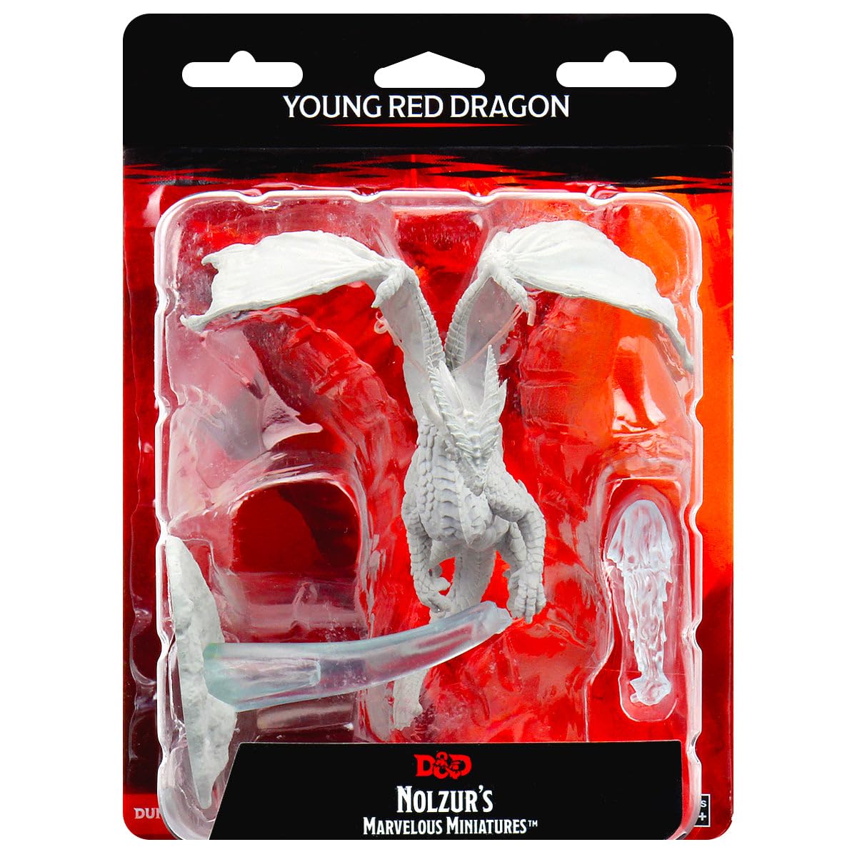 WizKids Nolzur's Marvelous Miniatures: Young Red Dragon – Paint-Ready D&D Miniature
