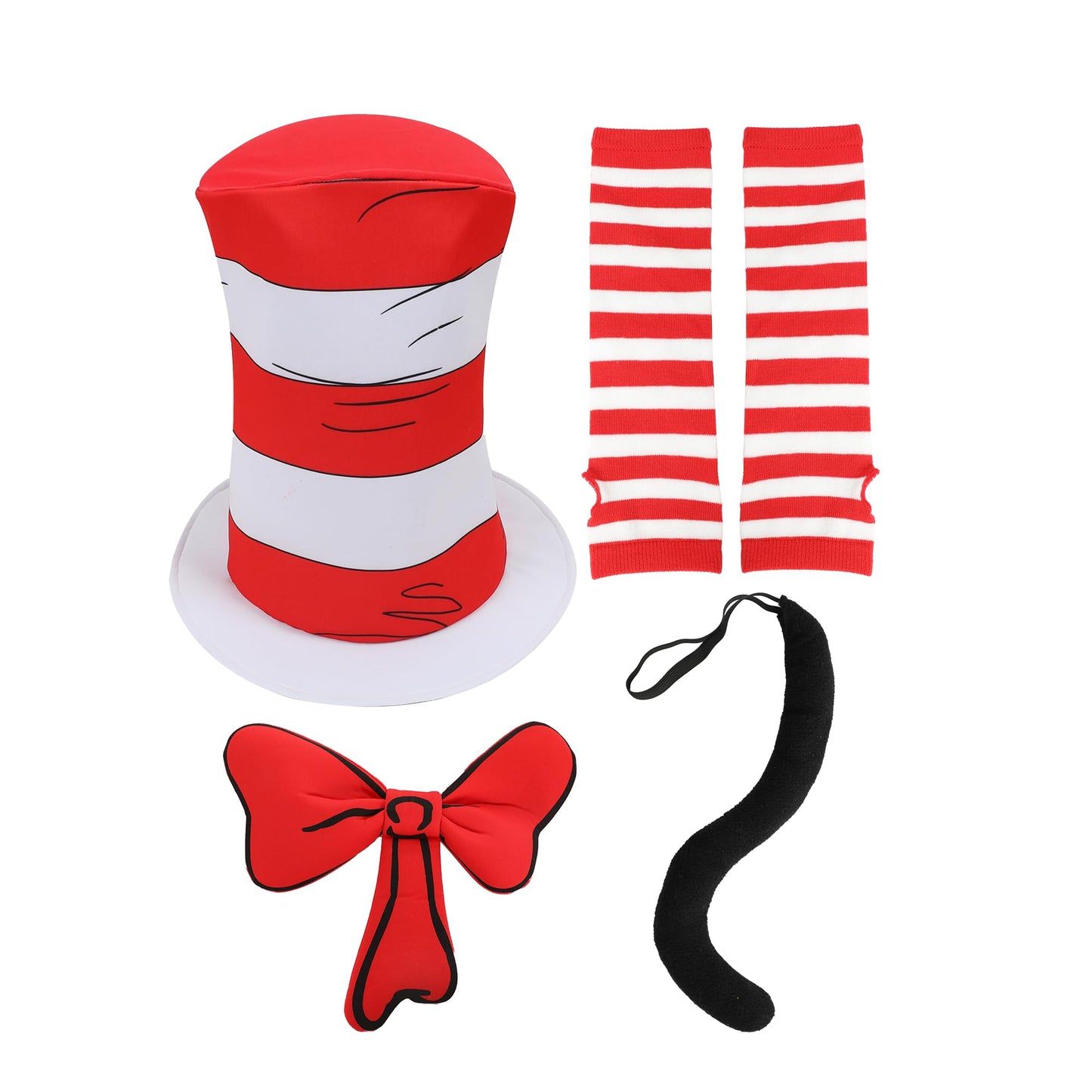 Wizland 5pcs Kid Cat Hat Kit for Read Book Day – Dress Up Accessories