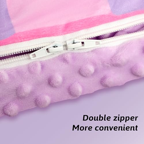 Wizland Kids Sleeping Bag for Girls - Flannel Kitty Nap Mat, Portable Pink Rest Mat for Daycare & Preschool 61.8 in x 28.3 in