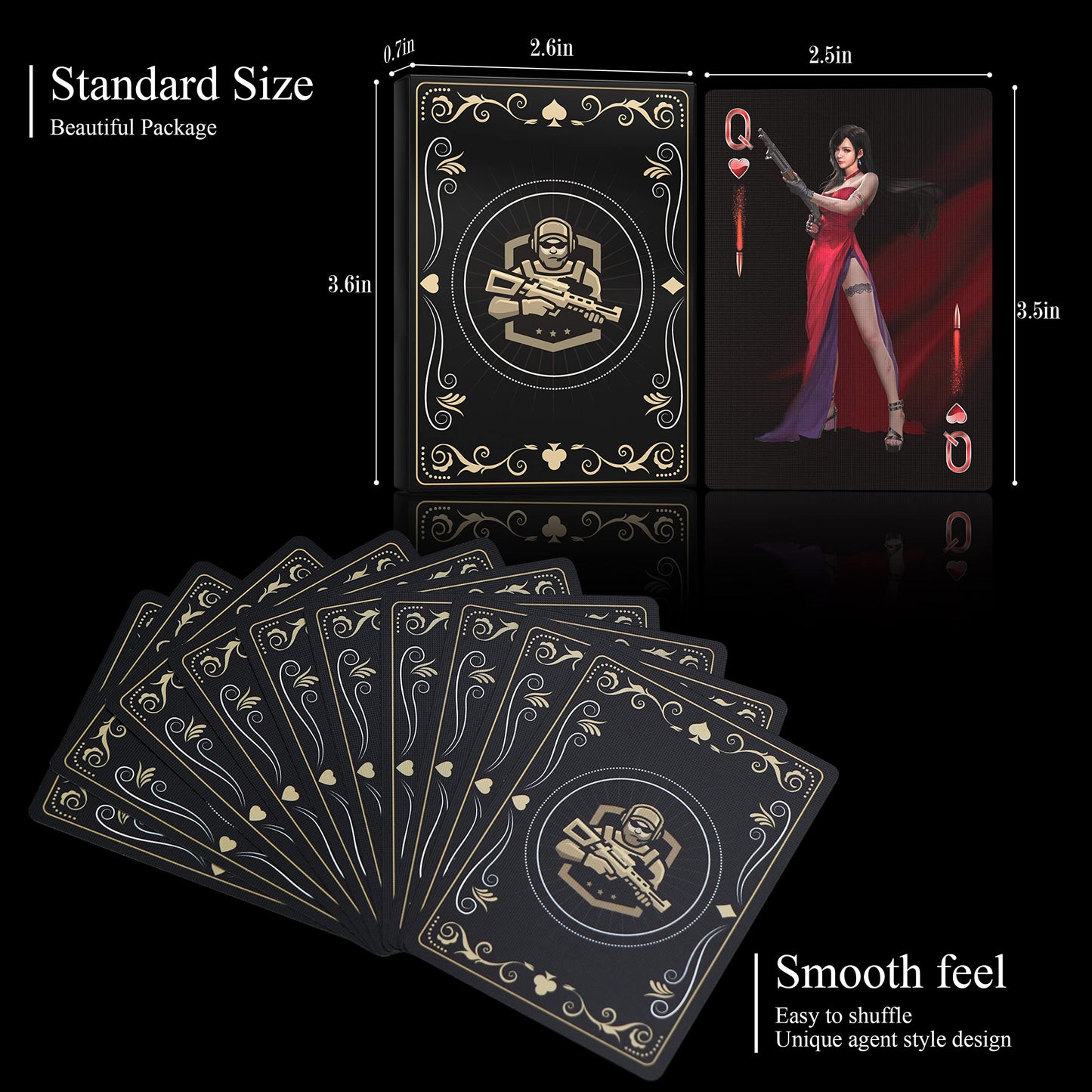 WJPC Warrior Playing Cards – 54-Card Deck with Gift Box (Indoor & Outdoor)
